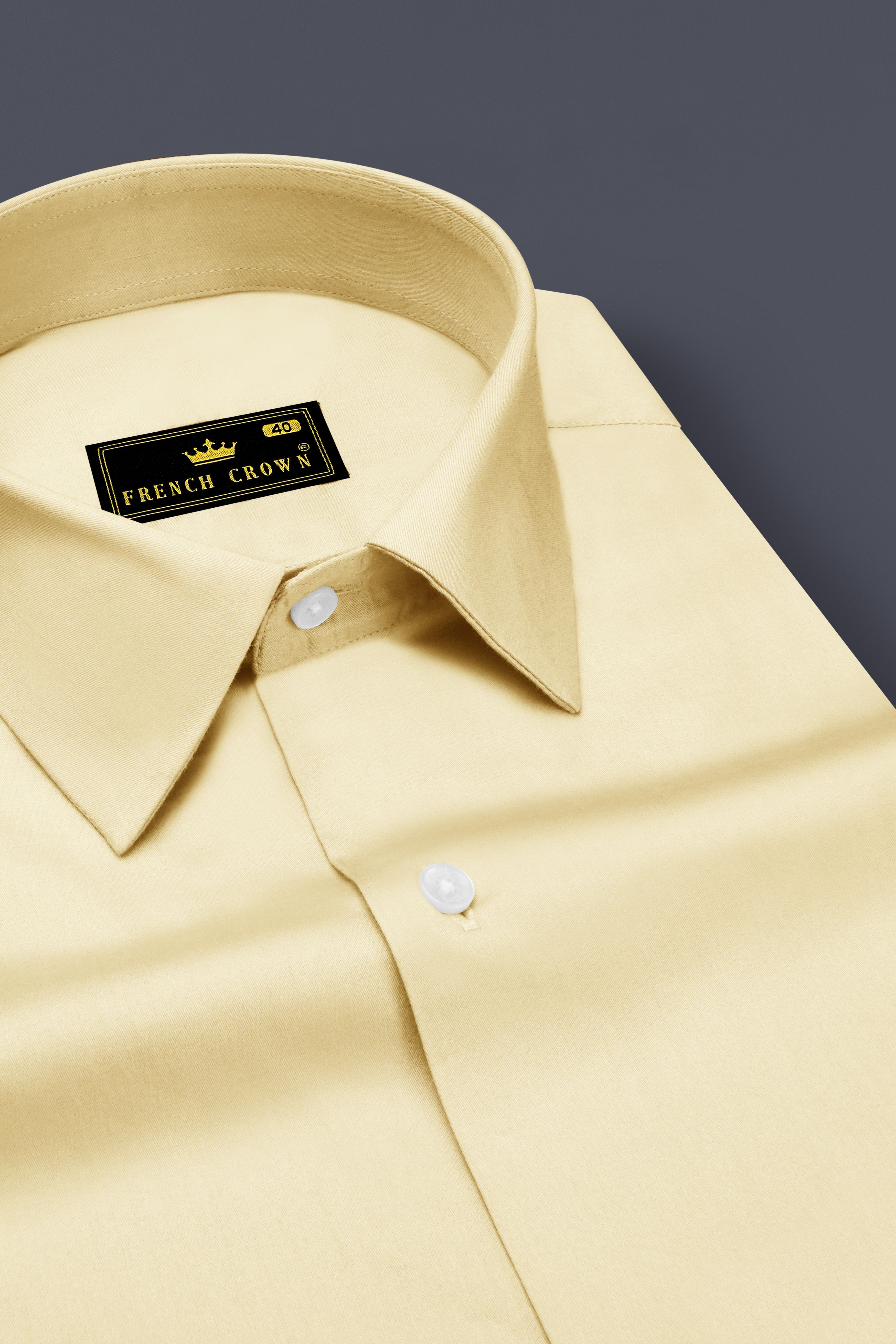 Ivoro Almond Cream Subtle Sheen Super Soft Premium Cotton Dress Shirt