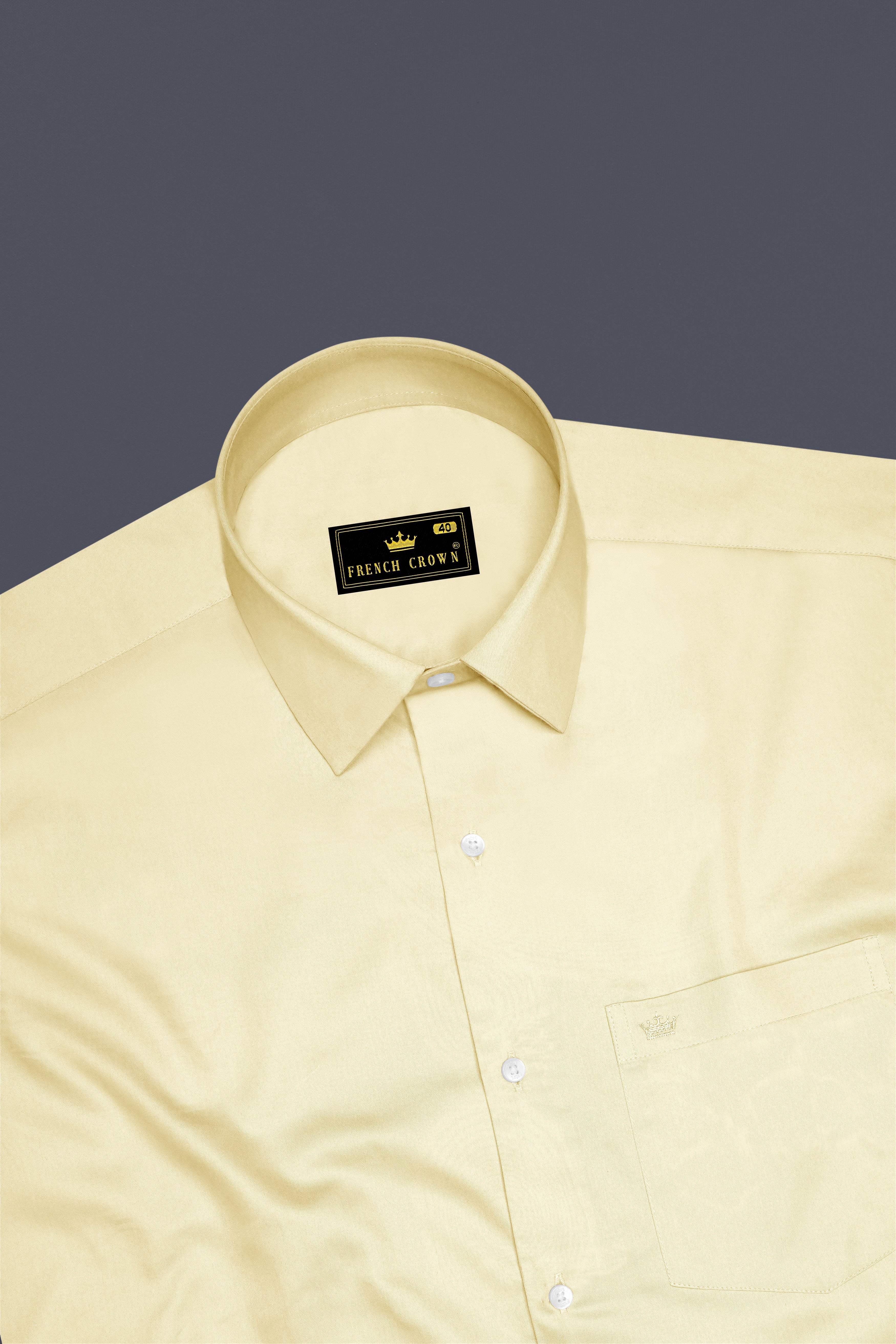 Ivoro Almond Cream Subtle Sheen Super Soft Premium Cotton Dress Shirt