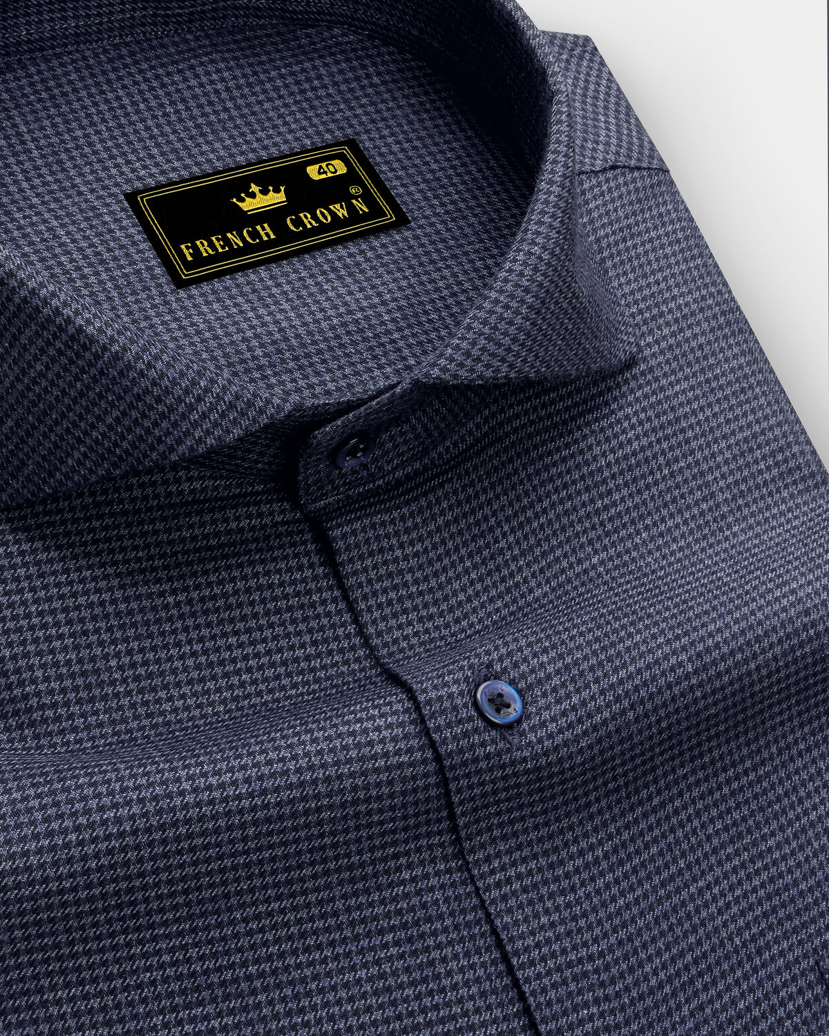 Azurone Bleached Blue Textured Formal Premium Cotton Shirt For Men