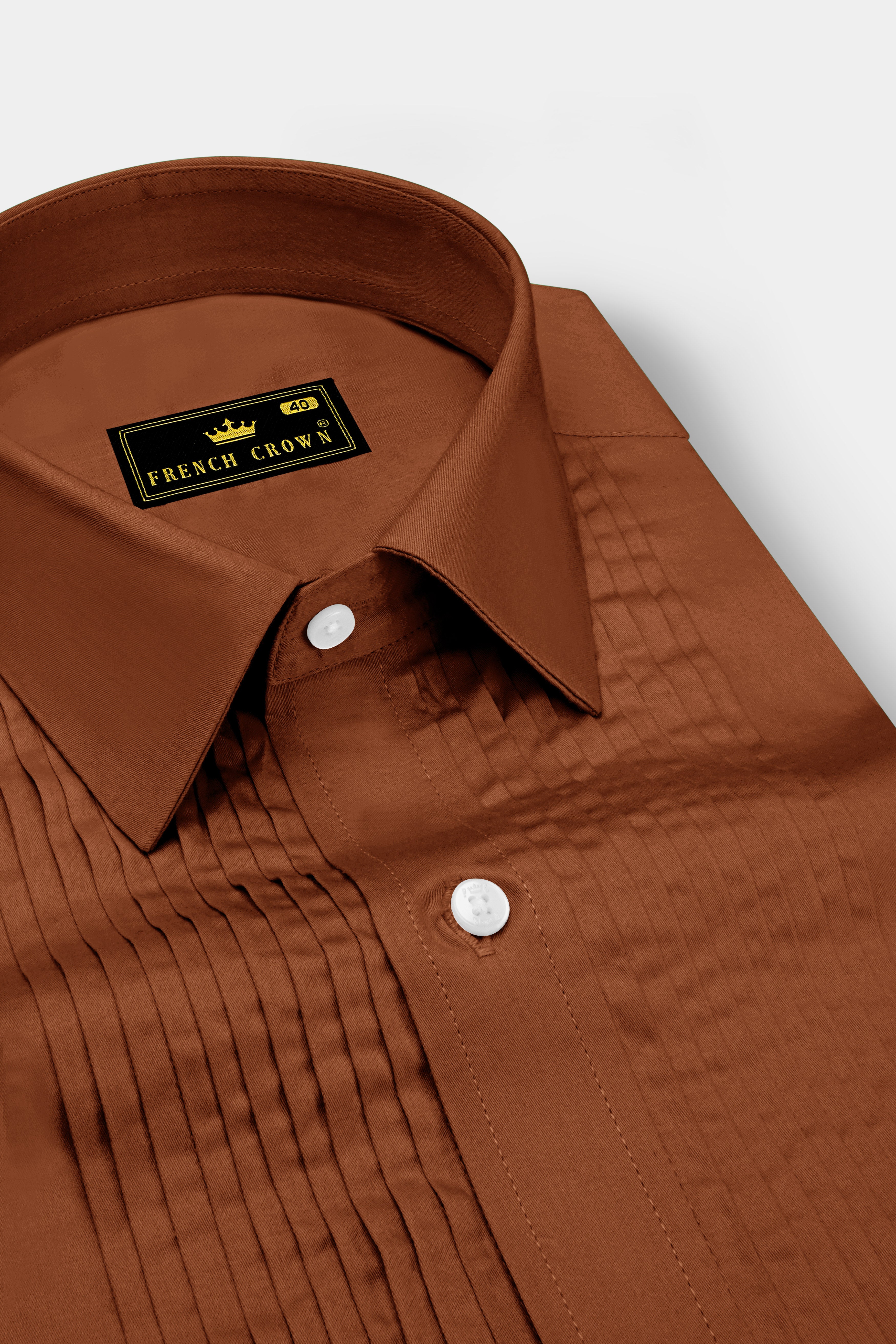 Umbero-Walnut Brown Subtle Sheen Super Soft Premium Cotton Tuxedo Dress Shirt 14292-TXD-38, 14292-TXD-H-38, 14292-TXD-39, 14292-TXD-H-39, 14292-TXD-40, 14292-TXD-H-40, 14292-TXD-42, 14292-TXD-H-42, 14292-TXD-44, 14292-TXD-H-44, 14292-TXD-46, 14292-TXD-H-46, 14292-TXD-48, 14292-TXD-H-48, 14292-TXD-50, 14292-TXD-H-50, 14292-TXD-52, 14292-TXD-H-52
