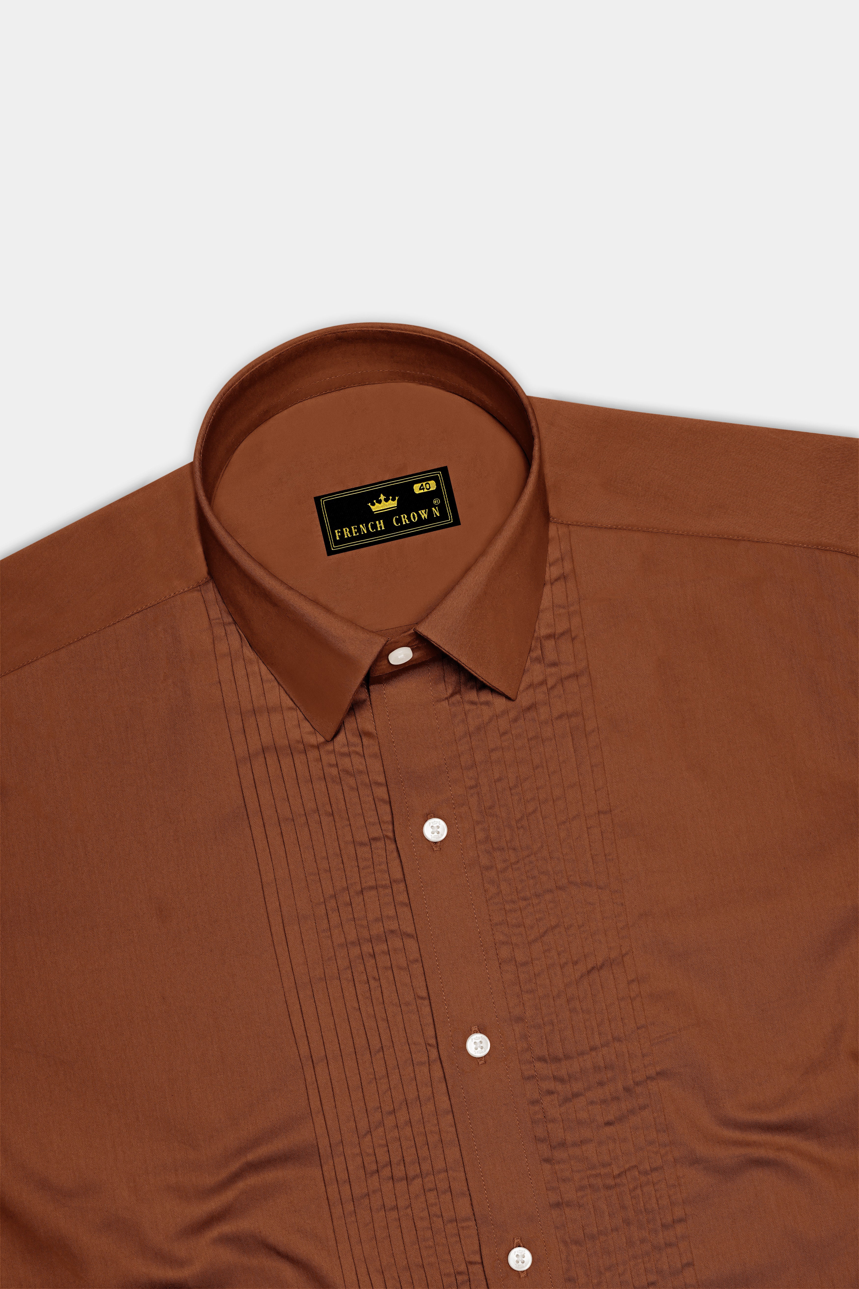 Umbero-Walnut Brown Subtle Sheen Super Soft Premium Cotton Tuxedo Dress Shirt 14292-TXD-38, 14292-TXD-H-38, 14292-TXD-39, 14292-TXD-H-39, 14292-TXD-40, 14292-TXD-H-40, 14292-TXD-42, 14292-TXD-H-42, 14292-TXD-44, 14292-TXD-H-44, 14292-TXD-46, 14292-TXD-H-46, 14292-TXD-48, 14292-TXD-H-48, 14292-TXD-50, 14292-TXD-H-50, 14292-TXD-52, 14292-TXD-H-52
