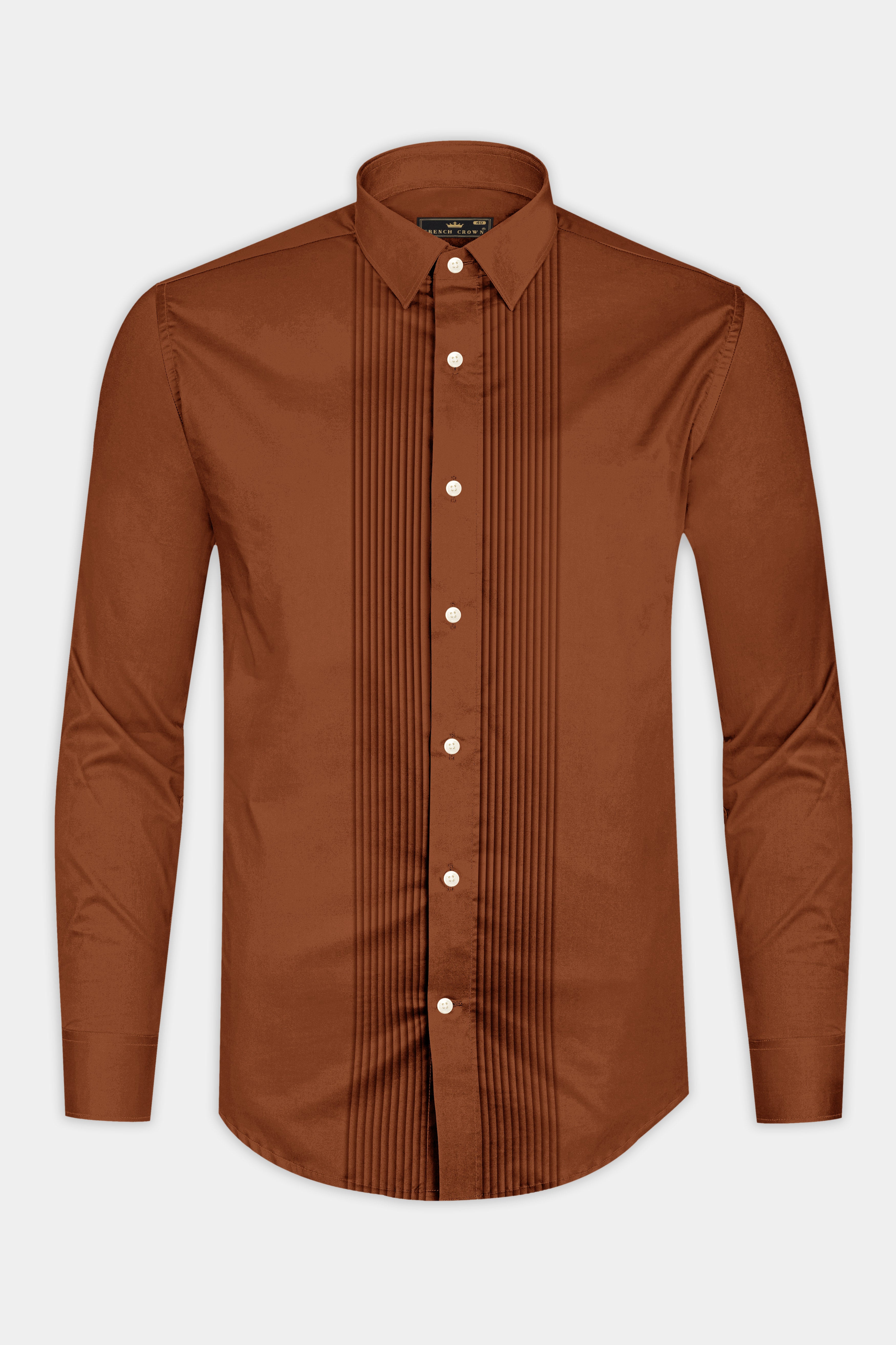Umbero-Walnut Brown Subtle Sheen Super Soft Premium Cotton Tuxedo Dress Shirt 14292-TXD-38, 14292-TXD-H-38, 14292-TXD-39, 14292-TXD-H-39, 14292-TXD-40, 14292-TXD-H-40, 14292-TXD-42, 14292-TXD-H-42, 14292-TXD-44, 14292-TXD-H-44, 14292-TXD-46, 14292-TXD-H-46, 14292-TXD-48, 14292-TXD-H-48, 14292-TXD-50, 14292-TXD-H-50, 14292-TXD-52, 14292-TXD-H-52

