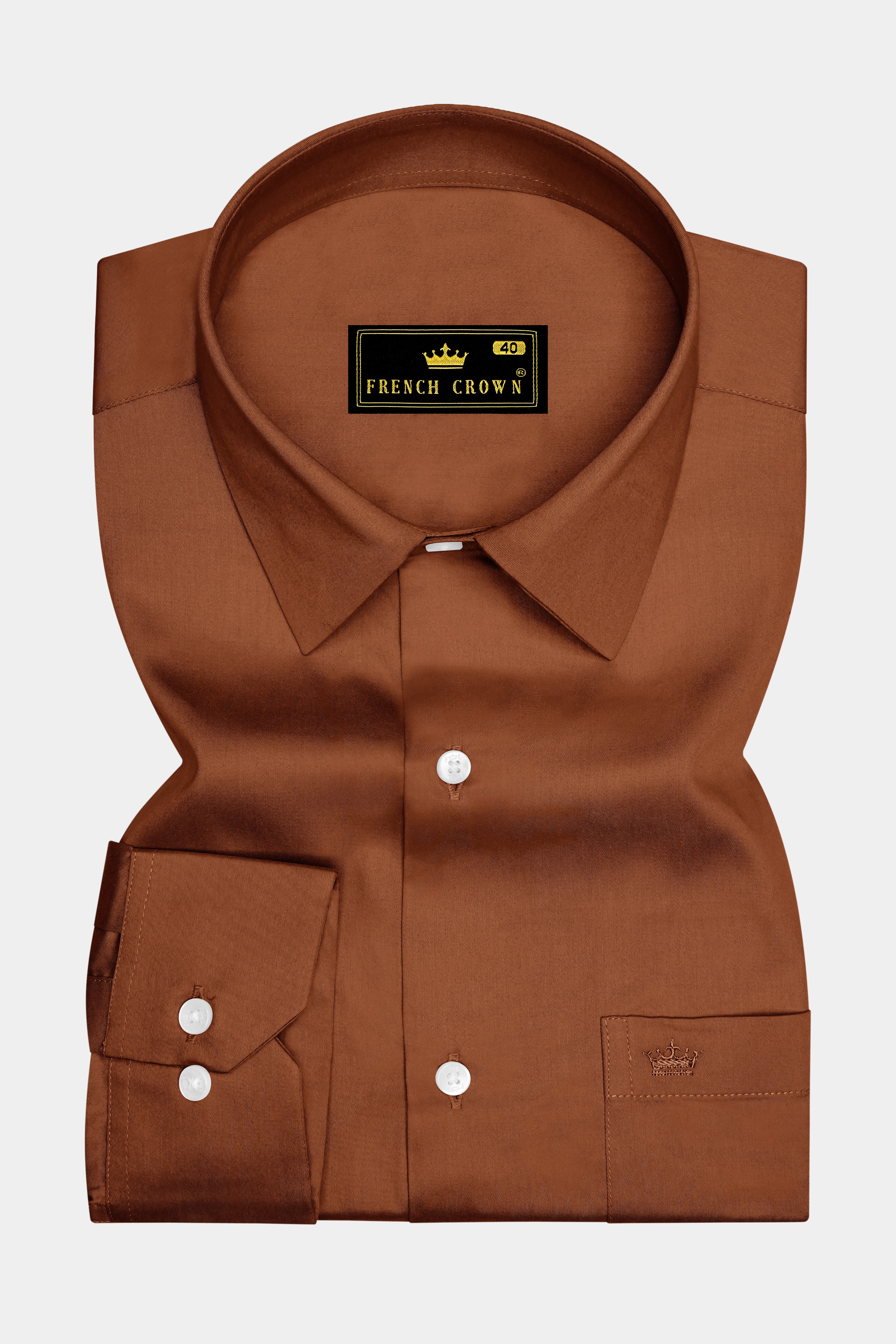 Umbero-Walnut Brown Subtle Sheen Super Soft Premium Cotton Dress Shirt 14293-38, 14293-H-38, 14293-39, 14293-H-39, 14293-40, 14293-H-40, 14293-42, 14293-H-42, 14293-44, 14293-H-44, 14293-46, 14293-H-46, 14293-48, 14293-H-48, 14293-50, 14293-H-50, 14293-52, 14293-H-52
