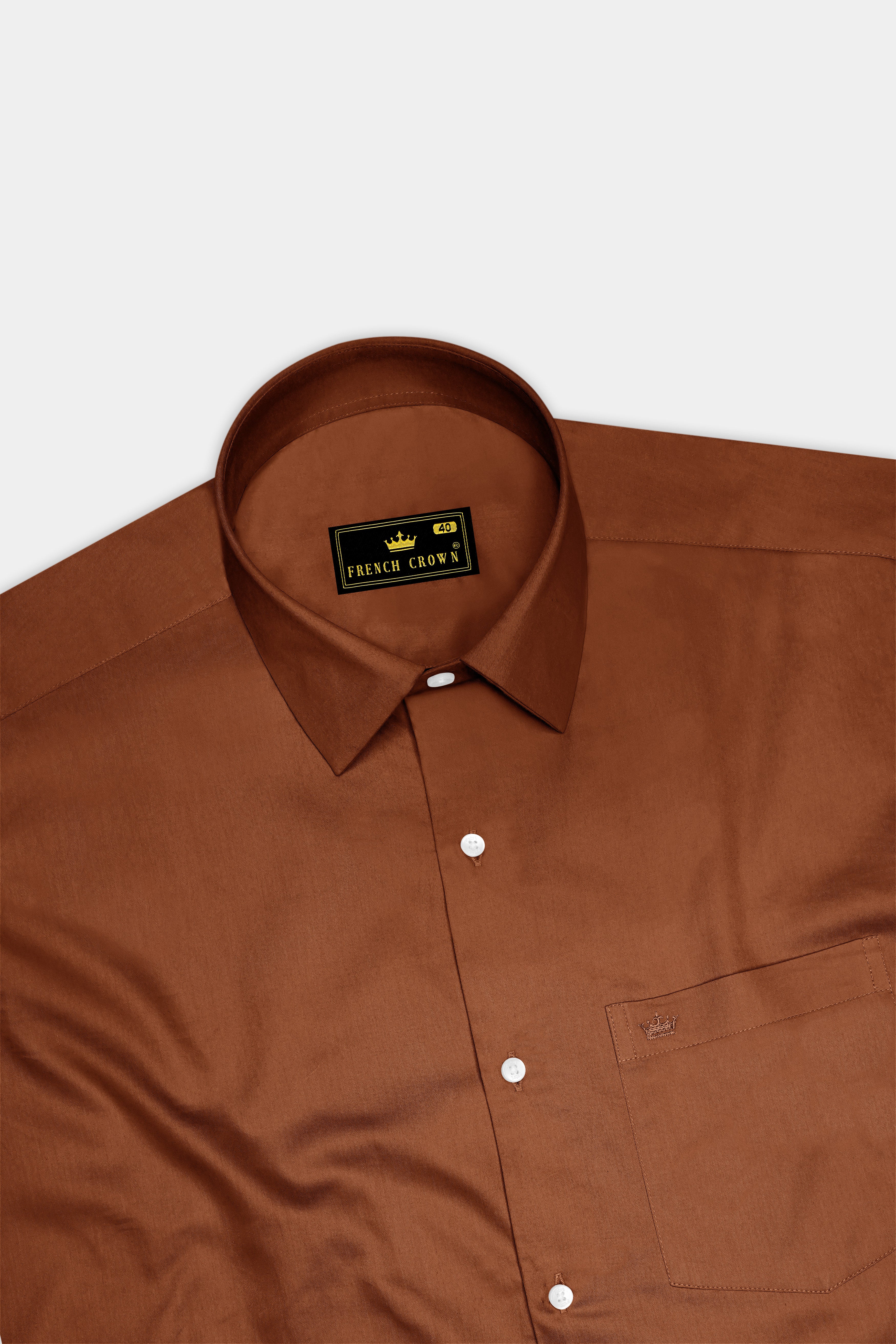 Umbero-Walnut Brown Subtle Sheen Super Soft Premium Cotton Dress Shirt 14293-38, 14293-H-38, 14293-39, 14293-H-39, 14293-40, 14293-H-40, 14293-42, 14293-H-42, 14293-44, 14293-H-44, 14293-46, 14293-H-46, 14293-48, 14293-H-48, 14293-50, 14293-H-50, 14293-52, 14293-H-52
