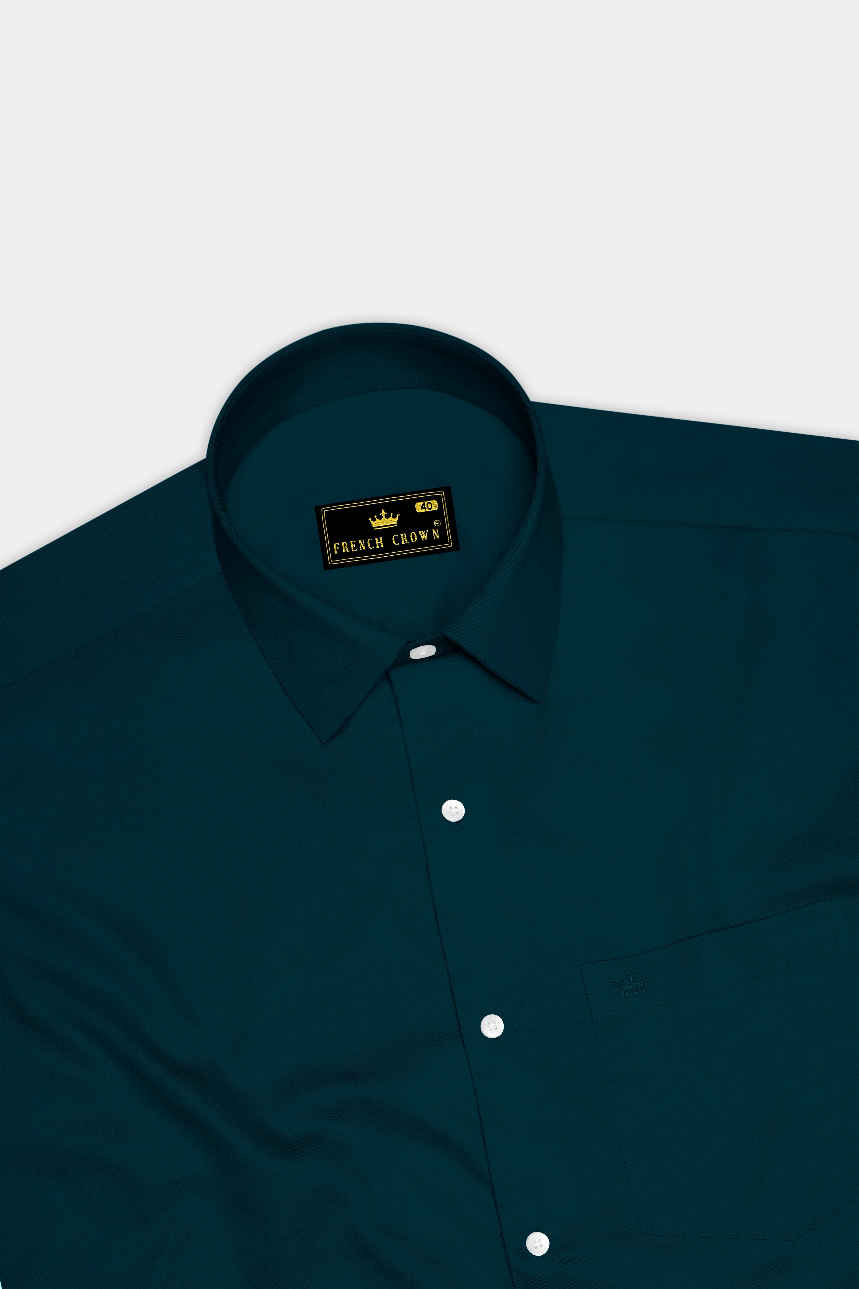 Luminor-Firefly Blue Subtle Sheen Super Soft Premium Cotton Dress Shirt