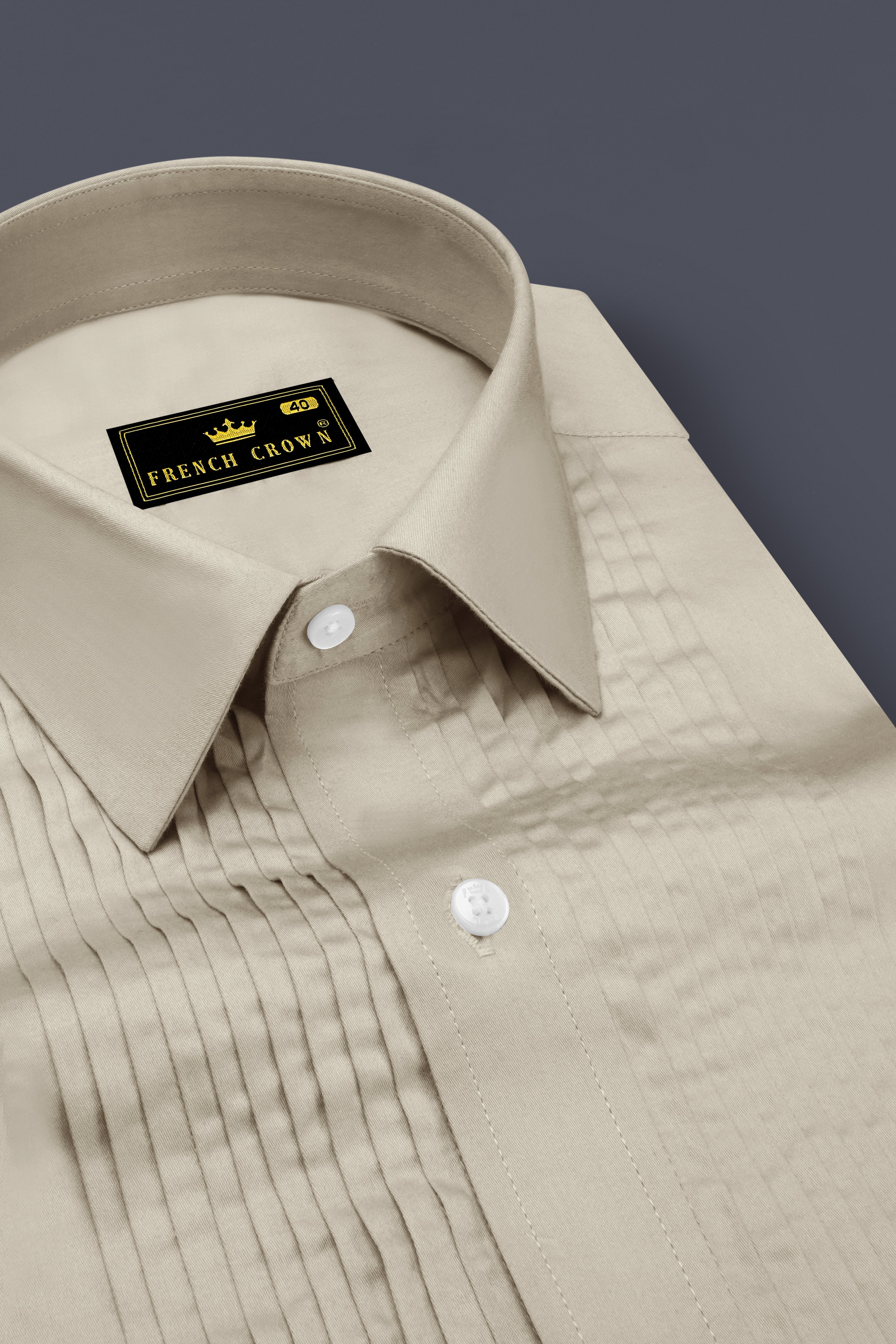 Ivoro-Malta Cream Subtle Sheen Super Soft Premium Cotton Tuxedo Dress Shirt 14325-TXD-38, 14325-TXD-H-38, 14325-TXD-39, 14325-TXD-H-39, 14325-TXD-40, 14325-TXD-H-40, 14325-TXD-42, 14325-TXD-H-42, 14325-TXD-44, 14325-TXD-H-44, 14325-TXD-46, 14325-TXD-H-46, 14325-TXD-48, 14325-TXD-H-48, 14325-TXD-50, 14325-TXD-H-50, 14325-TXD-52, 14325-TXD-H-52
