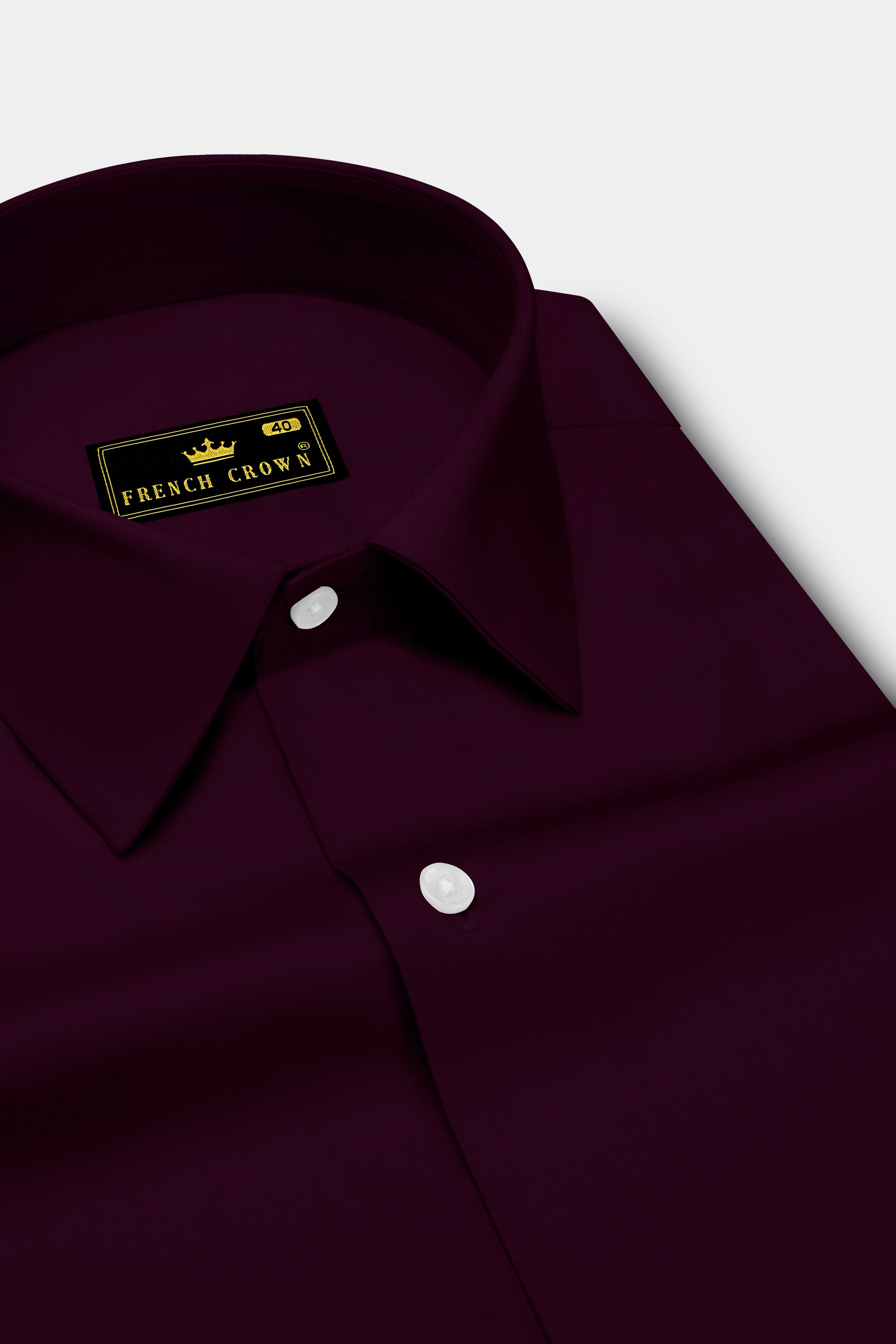Vinoro- Sepia Maroon Subtle Sheen Super Soft Premium Cotton Dress Shirt