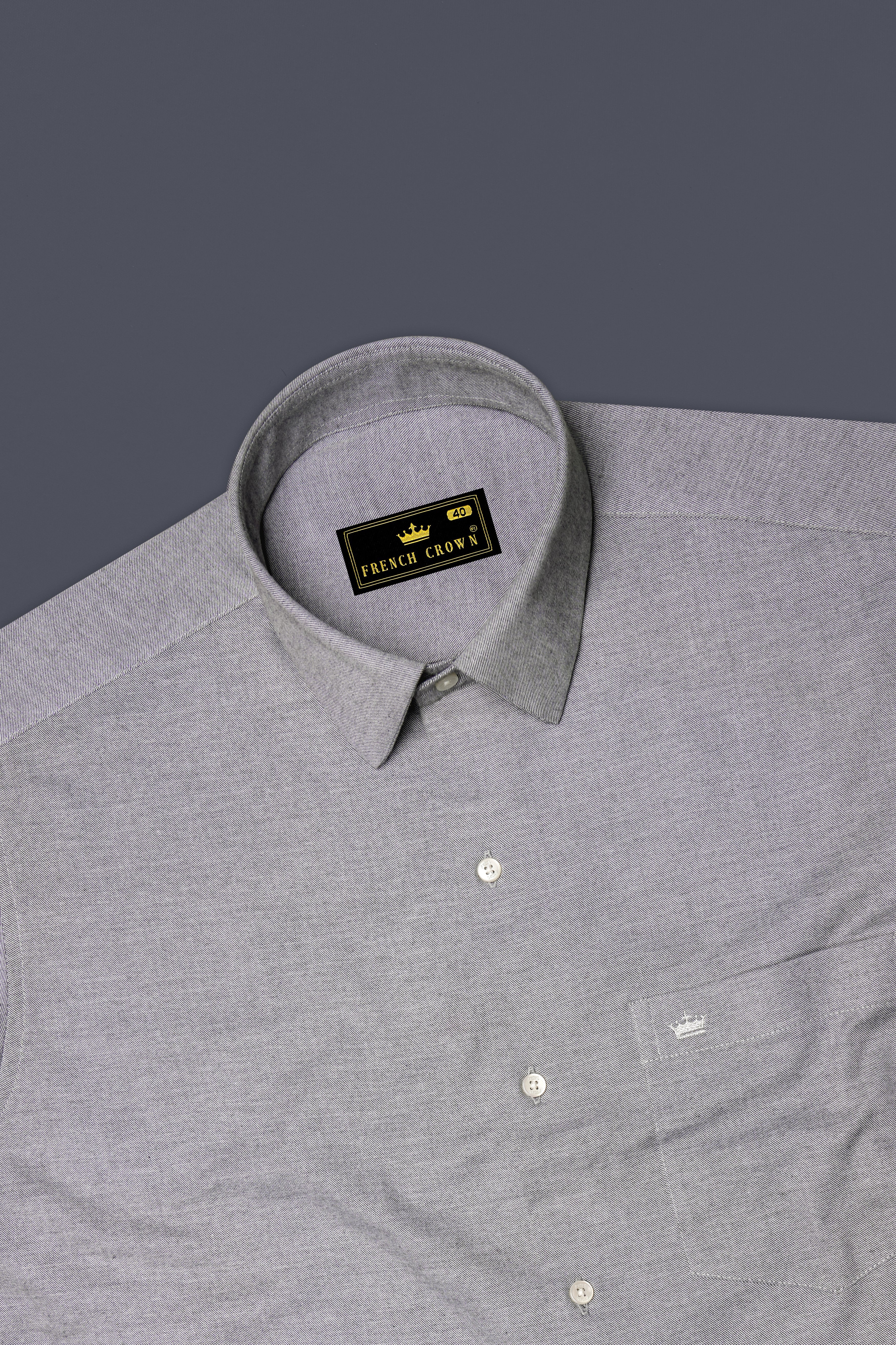 Grisport-Harbor Gray Textured Twill Premium Cotton Dress Shirt 14359-38, 14359-H-38, 14359-39, 14359-H-39, 14359-40, 14359-H-40, 14359-42, 14359-H-42, 14359-44, 14359-H-44, 14359-46, 14359-H-46, 14359-48, 14359-H-48, 14359-50, 14359-H-50, 14359-52, 14359-H-52
