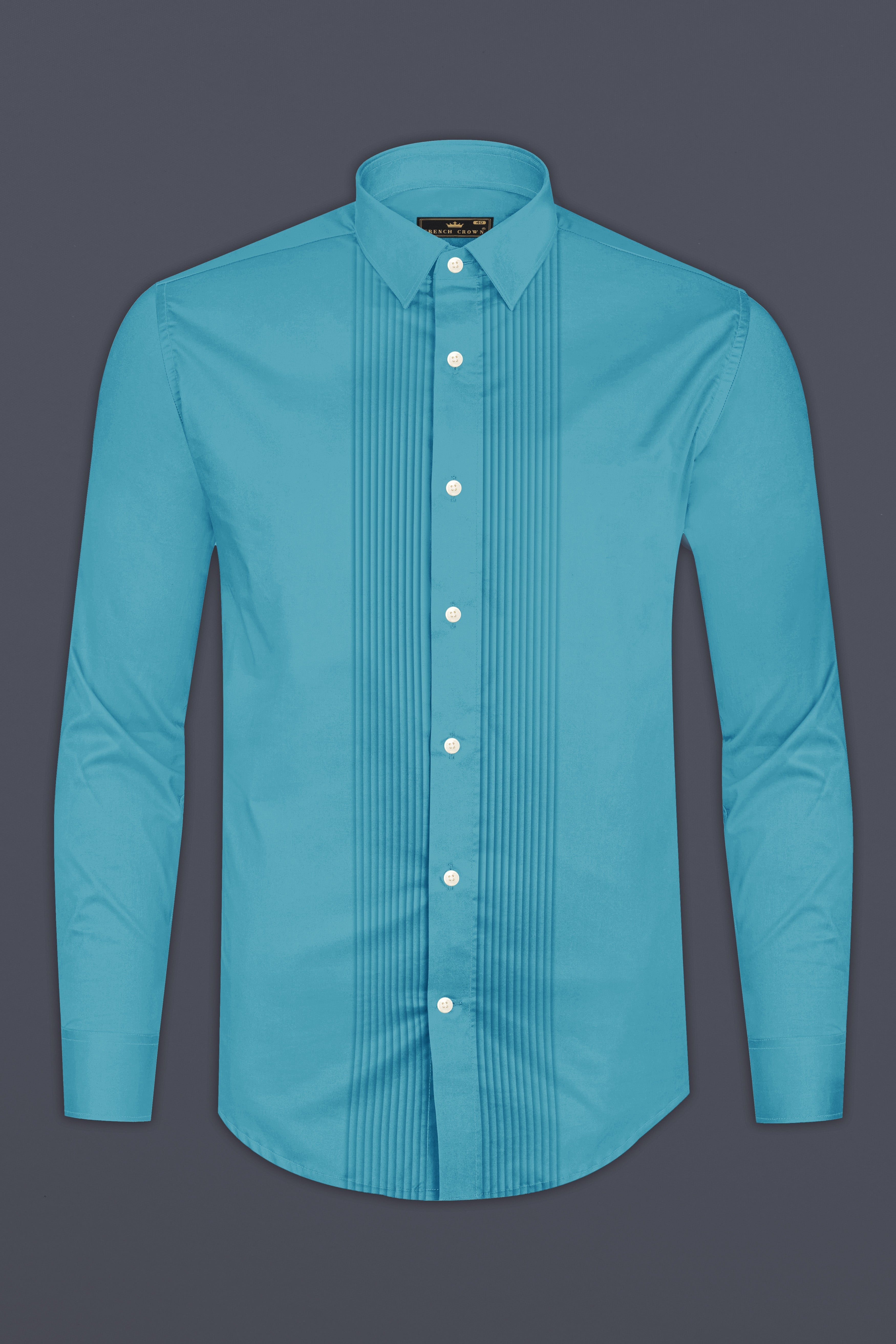 Orientor-Eastern Blue Subtle Sheen Super Soft Premium Cotton Tuxedo Dress Shirt 14409-TXD-38, 14409-TXD-H-38, 14409-TXD-39, 14409-TXD-H-39, 14409-TXD-40, 14409-TXD-H-40, 14409-TXD-42, 14409-TXD-H-42, 14409-TXD-44, 14409-TXD-H-44, 14409-TXD-46, 14409-TXD-H-46, 14409-TXD-48, 14409-TXD-H-48, 14409-TXD-50, 14409-TXD-H-50, 14409-TXD-52, 14409-TXD-H-52
