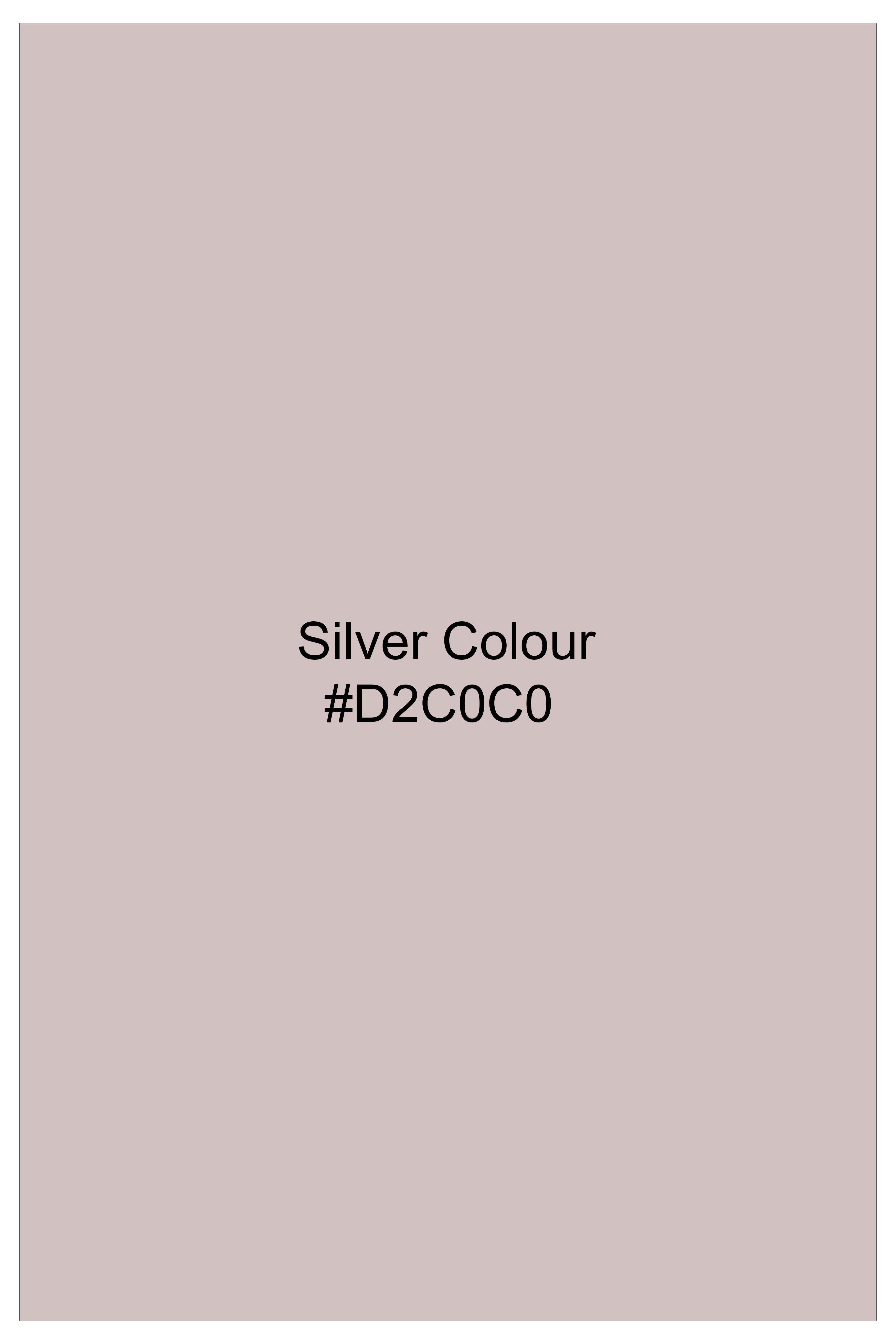 Lumivon-Silver Cream Subtle Sheen Super Soft Premium Cotton Tuxedo Dress Shirt