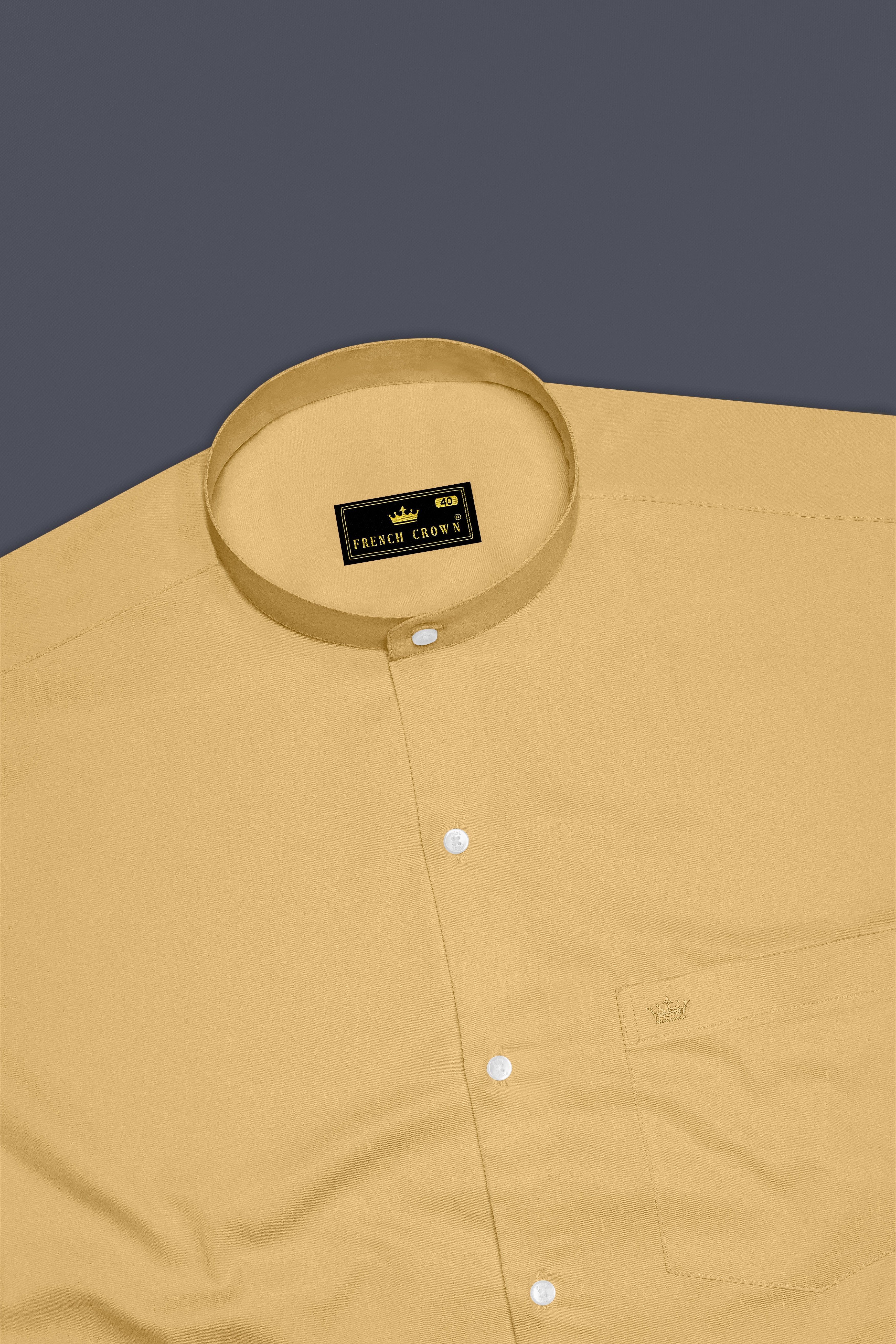 Aurion-Desert Yellow Subtle Sheen Super Soft Premium Cotton Mandarin Dress Shirt 14422-M-38, 14422-M-H-38, 14422-M-39, 14422-M-H-39, 14422-M-40, 14422-M-H-40, 14422-M-42, 14422-M-H-42, 14422-M-44, 14422-M-H-44, 14422-M-46, 14422-M-H-46, 14422-M-48, 14422-M-H-48, 14422-M-50, 14422-M-H-50, 14422-M-52, 14422-M-H-52
