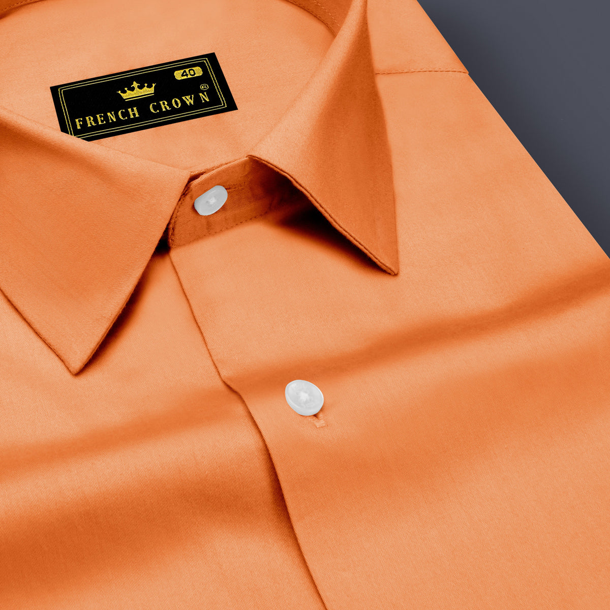 Safforo-Persian Orange Plain Solid Formal Premium Cotton Shirt For Men 19.5in / 50cm / 4XL / Half / Short Sleeves Safforo-Persian Orange Plain Solid Formal Premium Cotton Shirt For Men 19.5in / 50cm / 4XL / Half / Short Sleeves