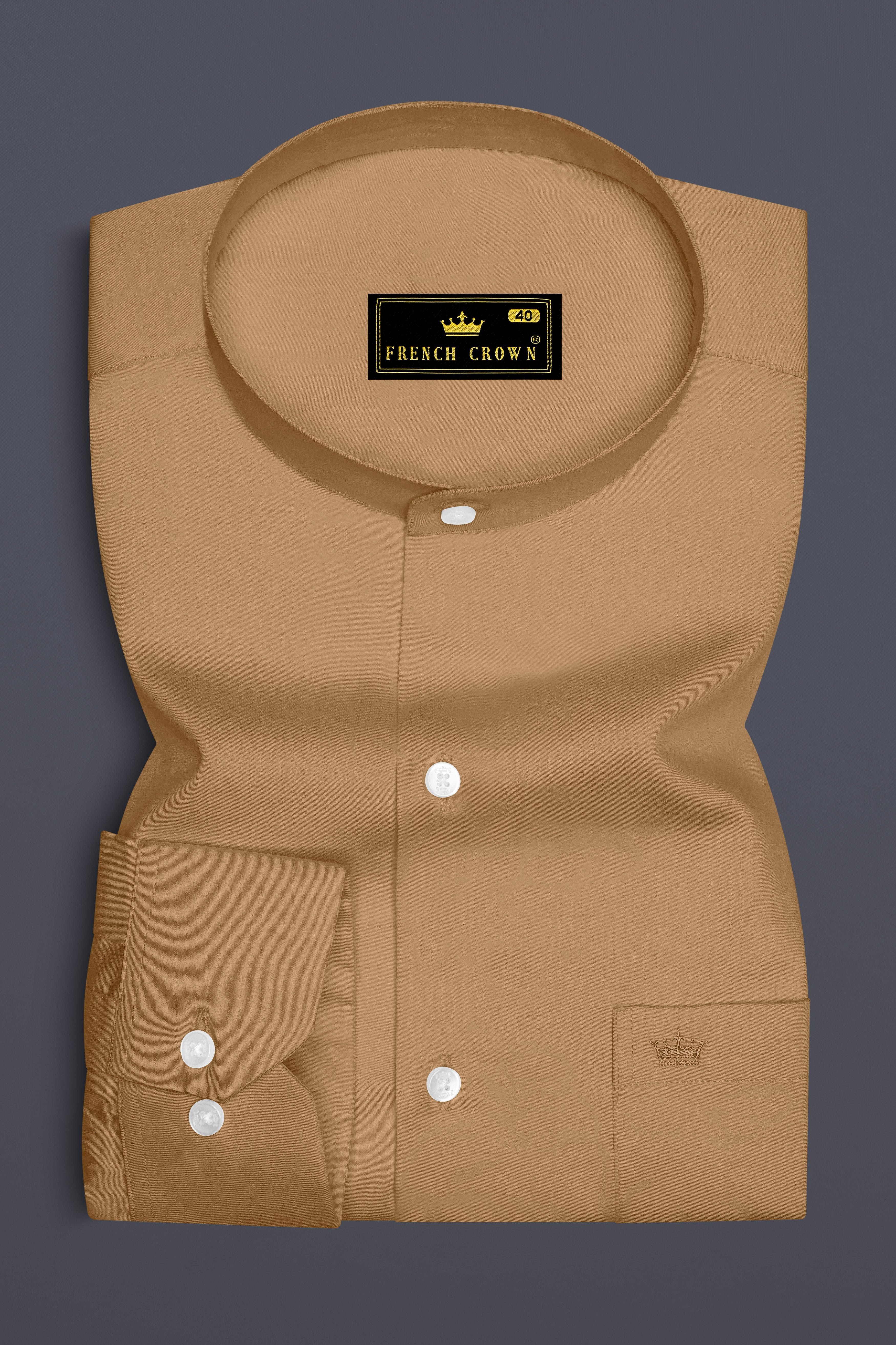 Woodoro-Driftwood Yellow Subtle Sheen Super Soft Premium Cotton Mandarin Dress Shirt 14442-M-38, 14442-M-H-38, 14442-M-39, 14442-M-H-39, 14442-M-40, 14442-M-H-40, 14442-M-42, 14442-M-H-42, 14442-M-44, 14442-M-H-44, 14442-M-46, 14442-M-H-46, 14442-M-48, 14442-M-H-48, 14442-M-50, 14442-M-H-50, 14442-M-52, 14442-M-H-52
