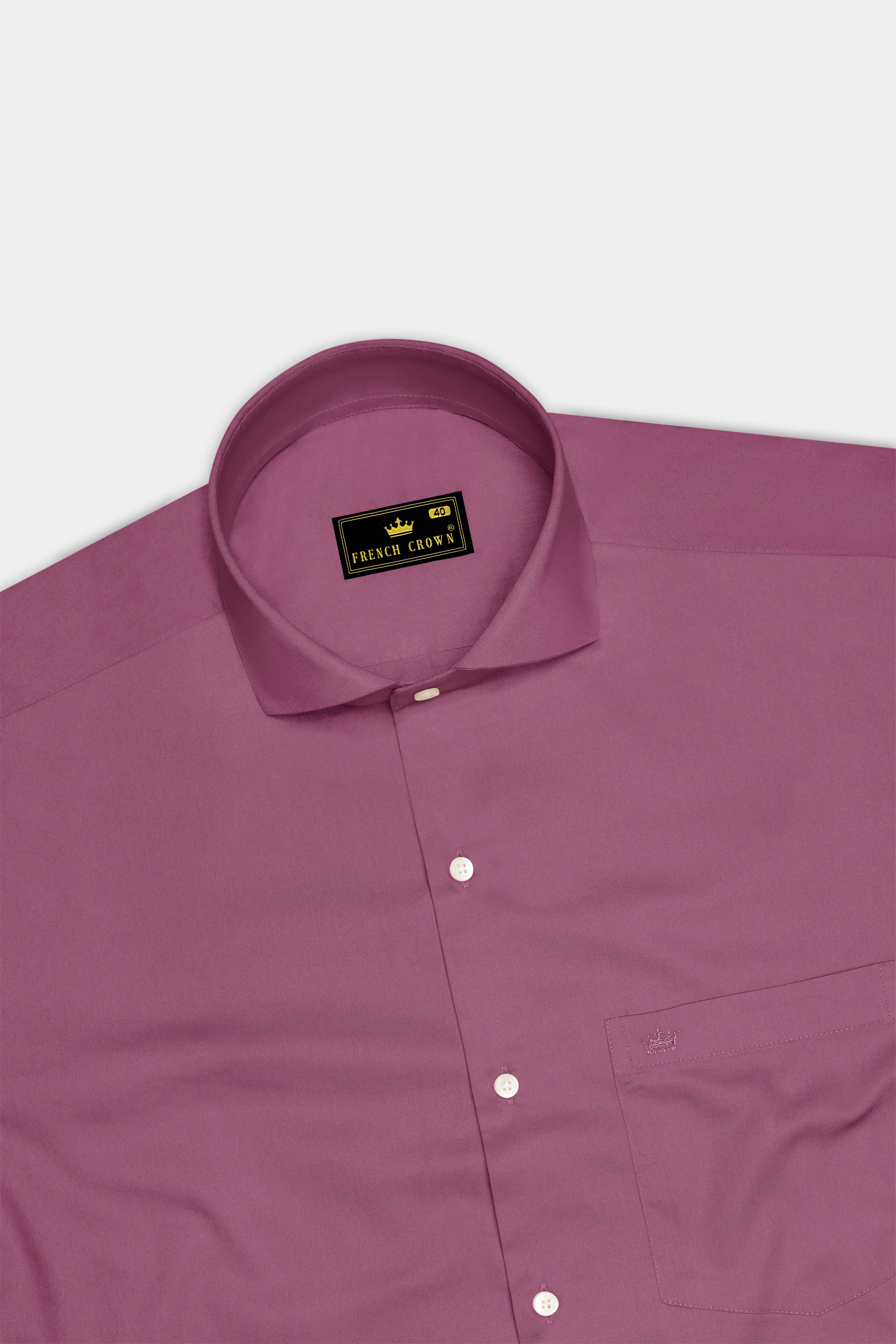 Stelloro-Cosmic Pink Subtle Sheen Super Soft Premium Cotton Cut Away Collar Dress Shirt