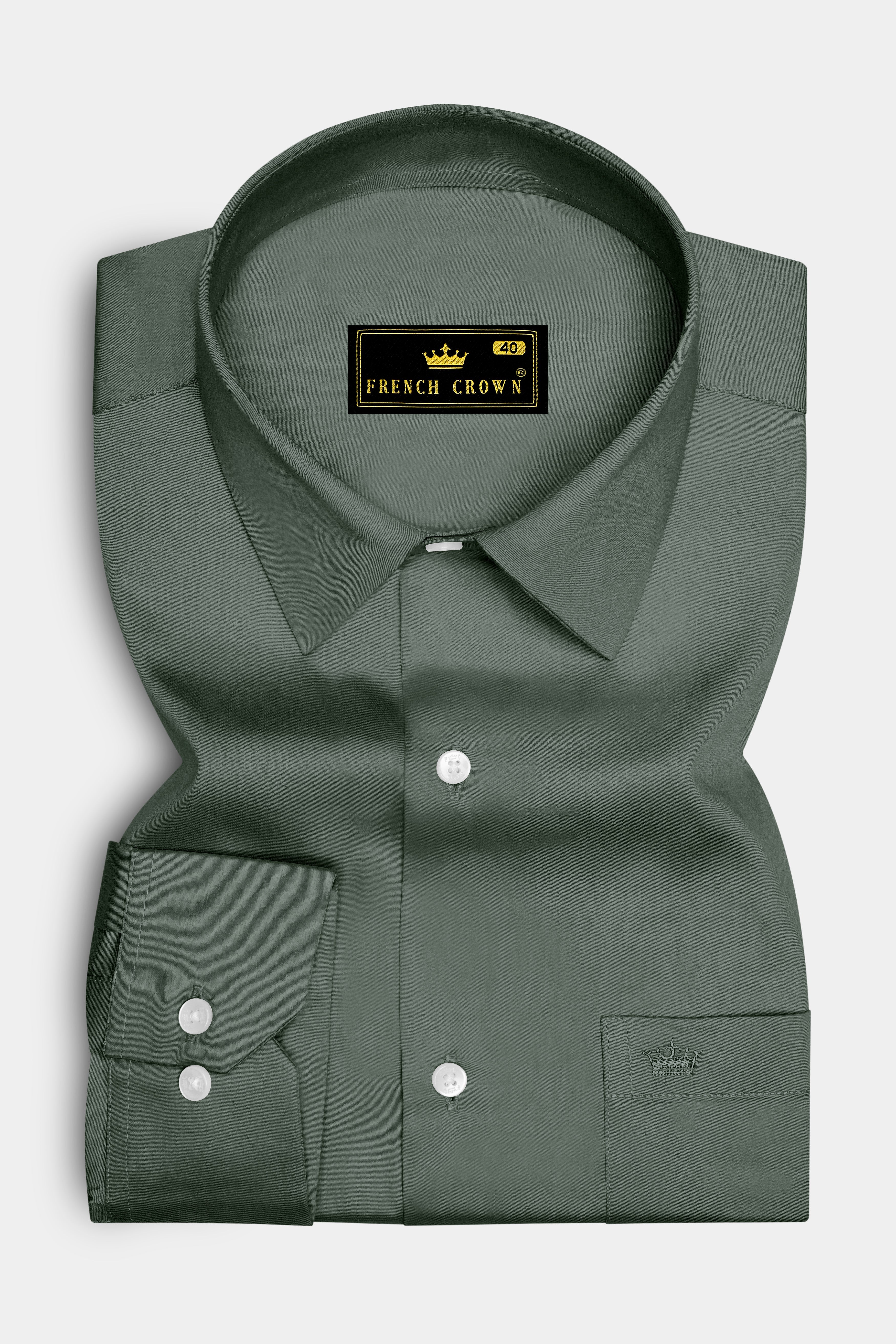 Sylvoro-Nandor Green Subtle Sheen Super Soft Premium Cotton Dress Shirt 14488-38, 14488-H-38, 14488-39, 14488-H-39, 14488-40, 14488-H-40, 14488-42, 14488-H-42, 14488-44, 14488-H-44, 14488-46, 14488-H-46, 14488-48, 14488-H-48, 14488-50, 14488-H-50, 14488-52, 14488-H-52
