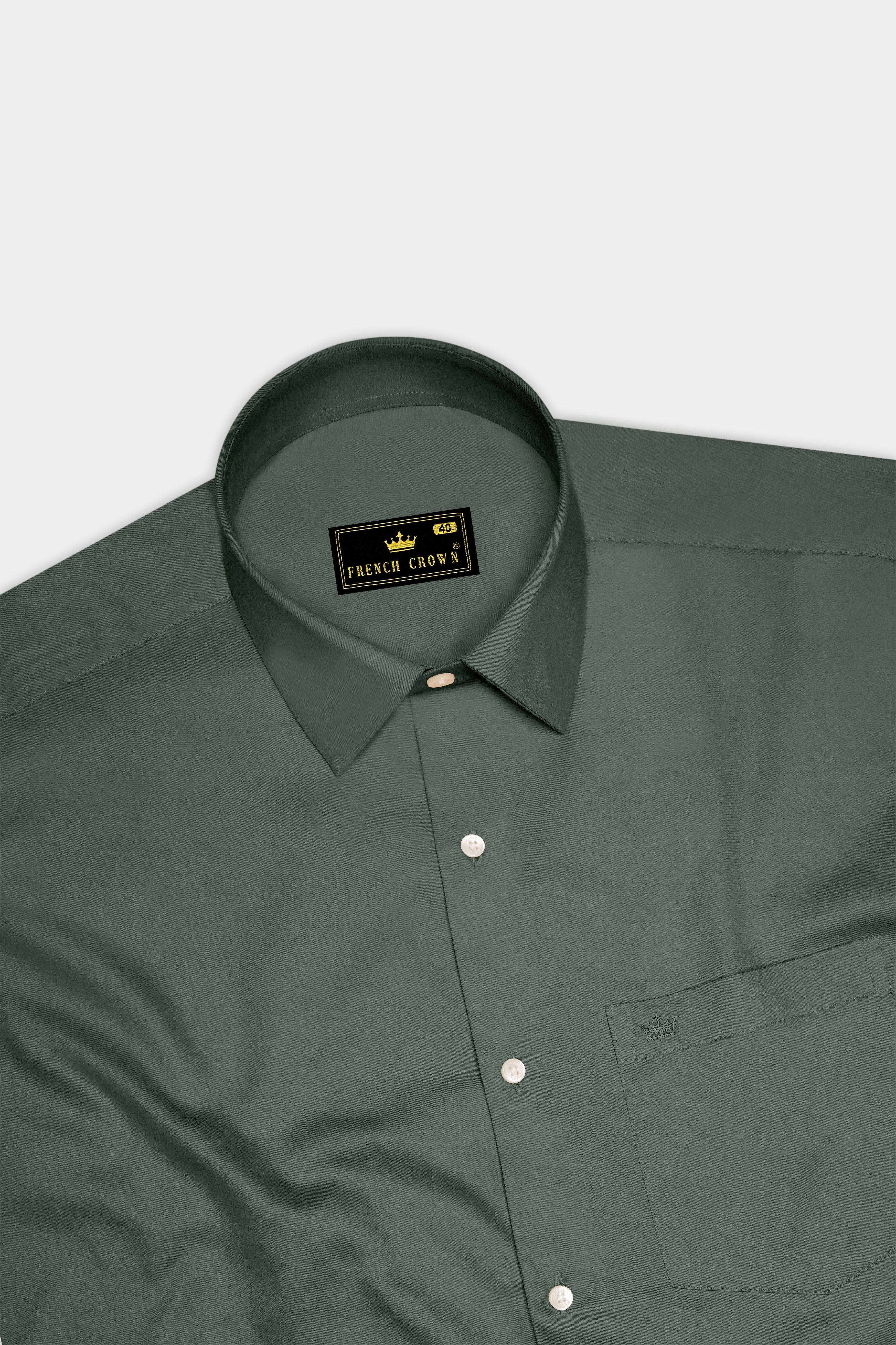 Sylvoro-Nandor Green Subtle Sheen Super Soft Premium Cotton Dress Shirt 14488-38, 14488-H-38, 14488-39, 14488-H-39, 14488-40, 14488-H-40, 14488-42, 14488-H-42, 14488-44, 14488-H-44, 14488-46, 14488-H-46, 14488-48, 14488-H-48, 14488-50, 14488-H-50, 14488-52, 14488-H-52
