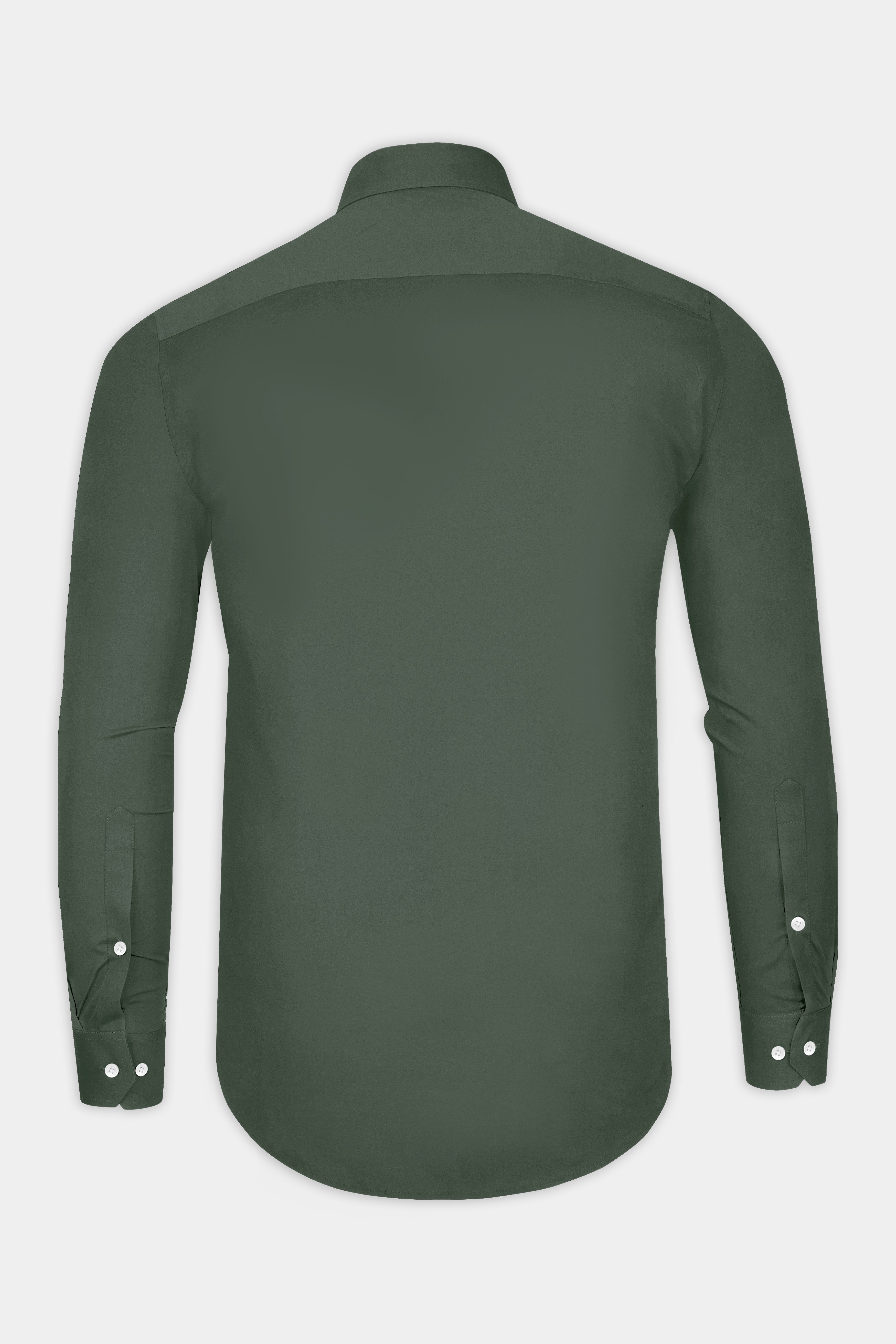 Sylvoro-Nandor Green Subtle Sheen Super Soft Premium Cotton Tuxedo Dress Shirt