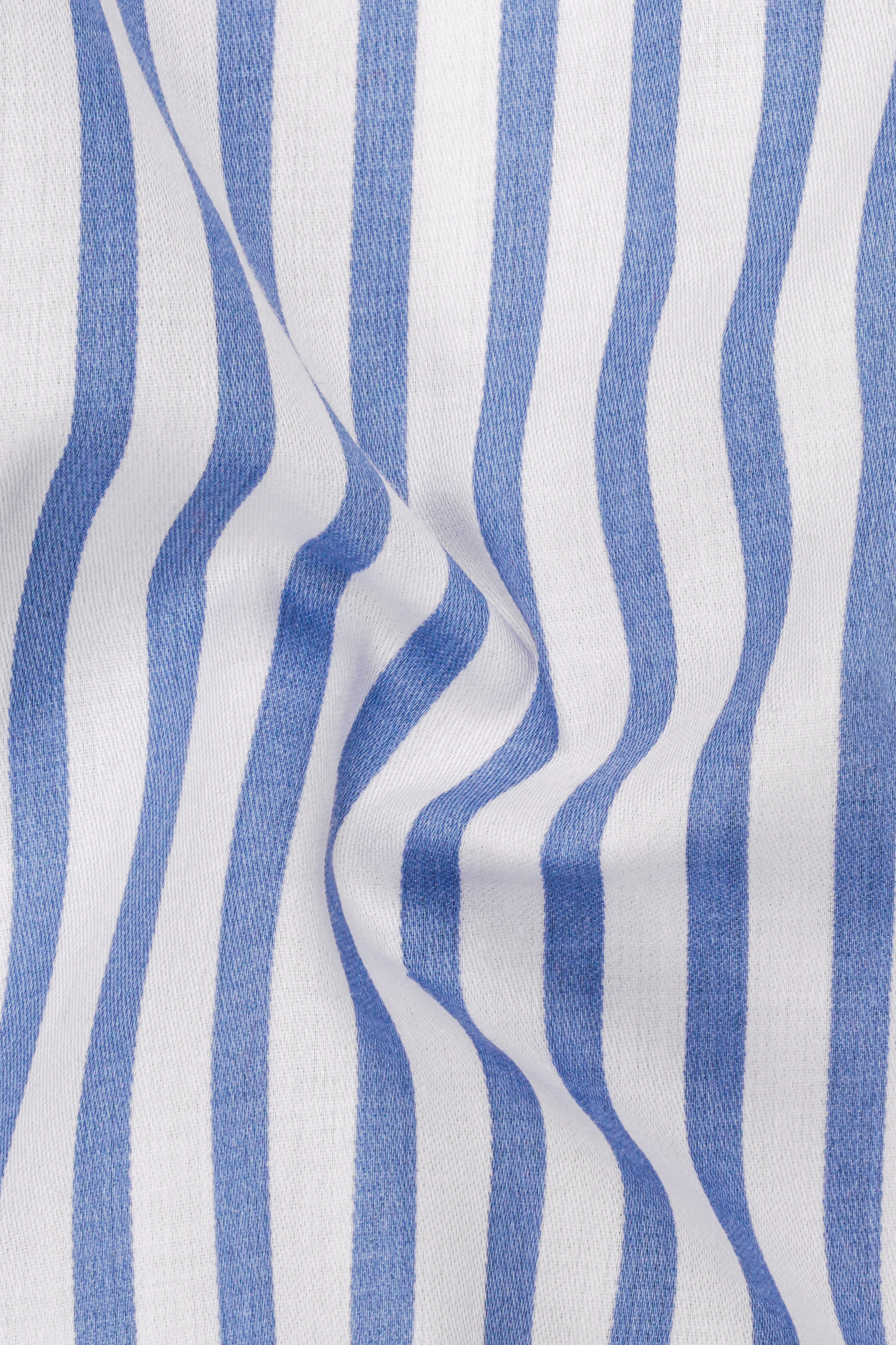 Azurline-Carolina Blue And Bright White Candy Striped Subtle Sheen Super Soft Premium Cotton Dress Shirt