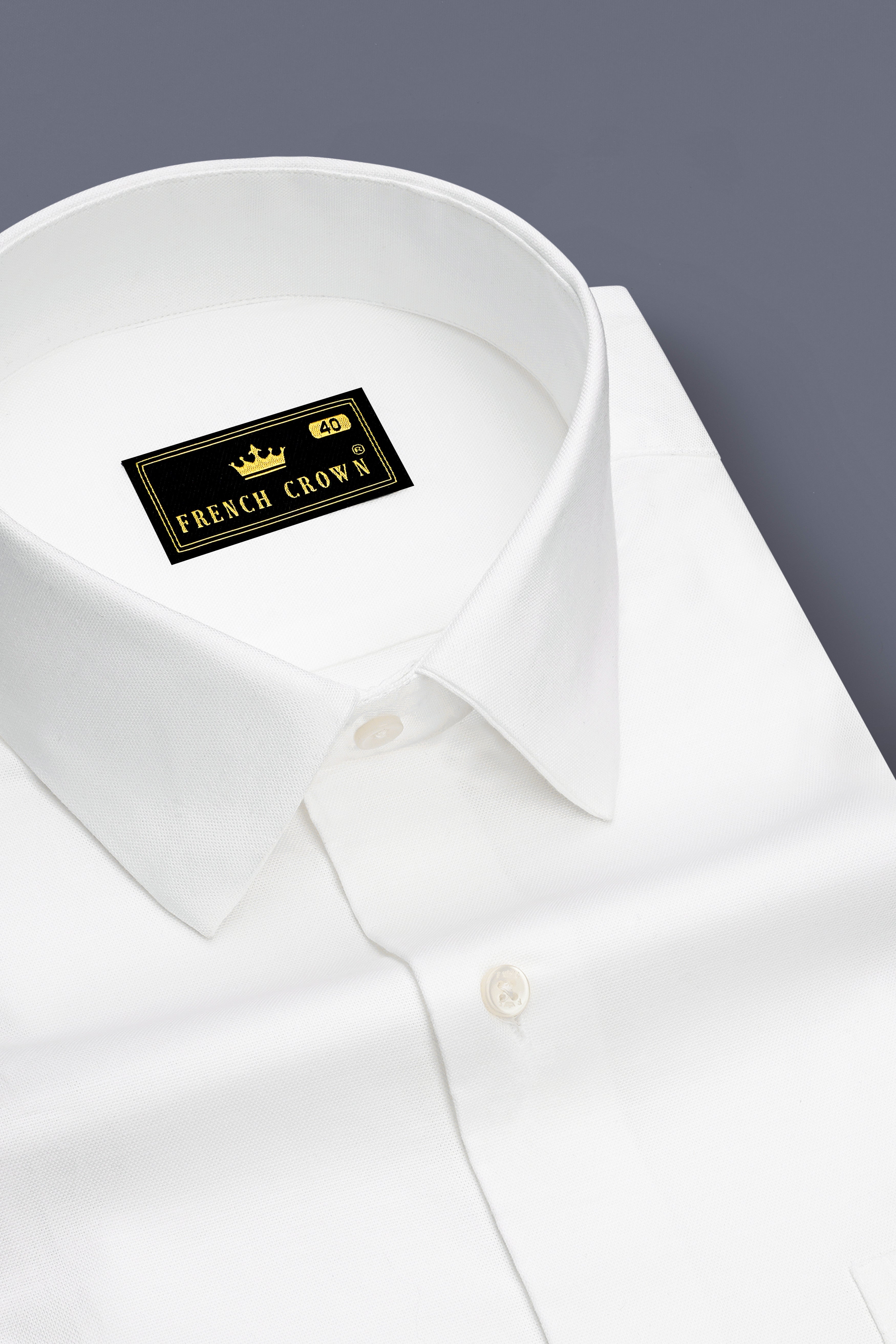 Lumino-Bright White Oxford Premium Cotton Dress Shirt