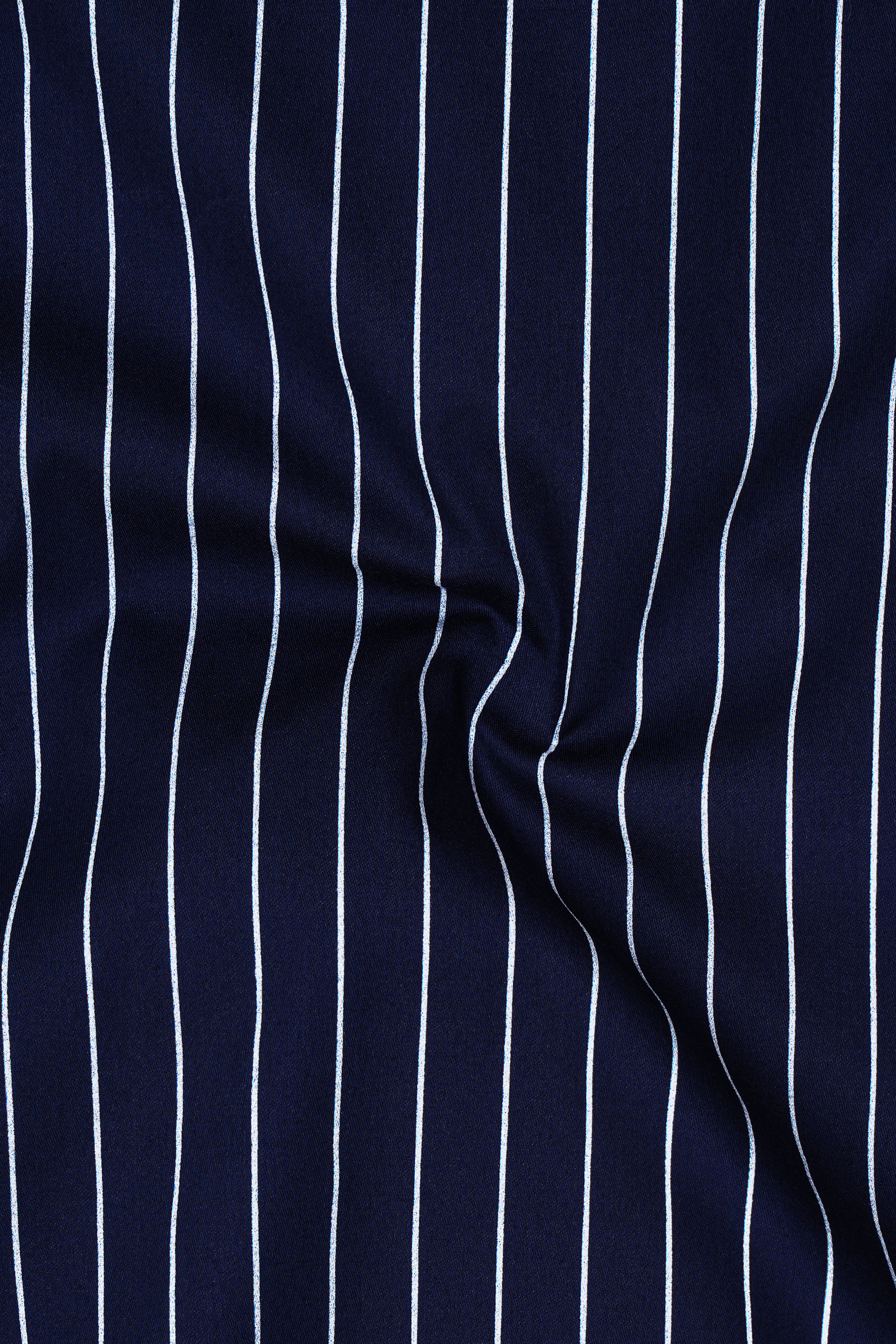 Noctaro-Ebony Blue And Bright White Pin Striped Super Soft Premium Cotton Dress White Cuff Collar Shirt