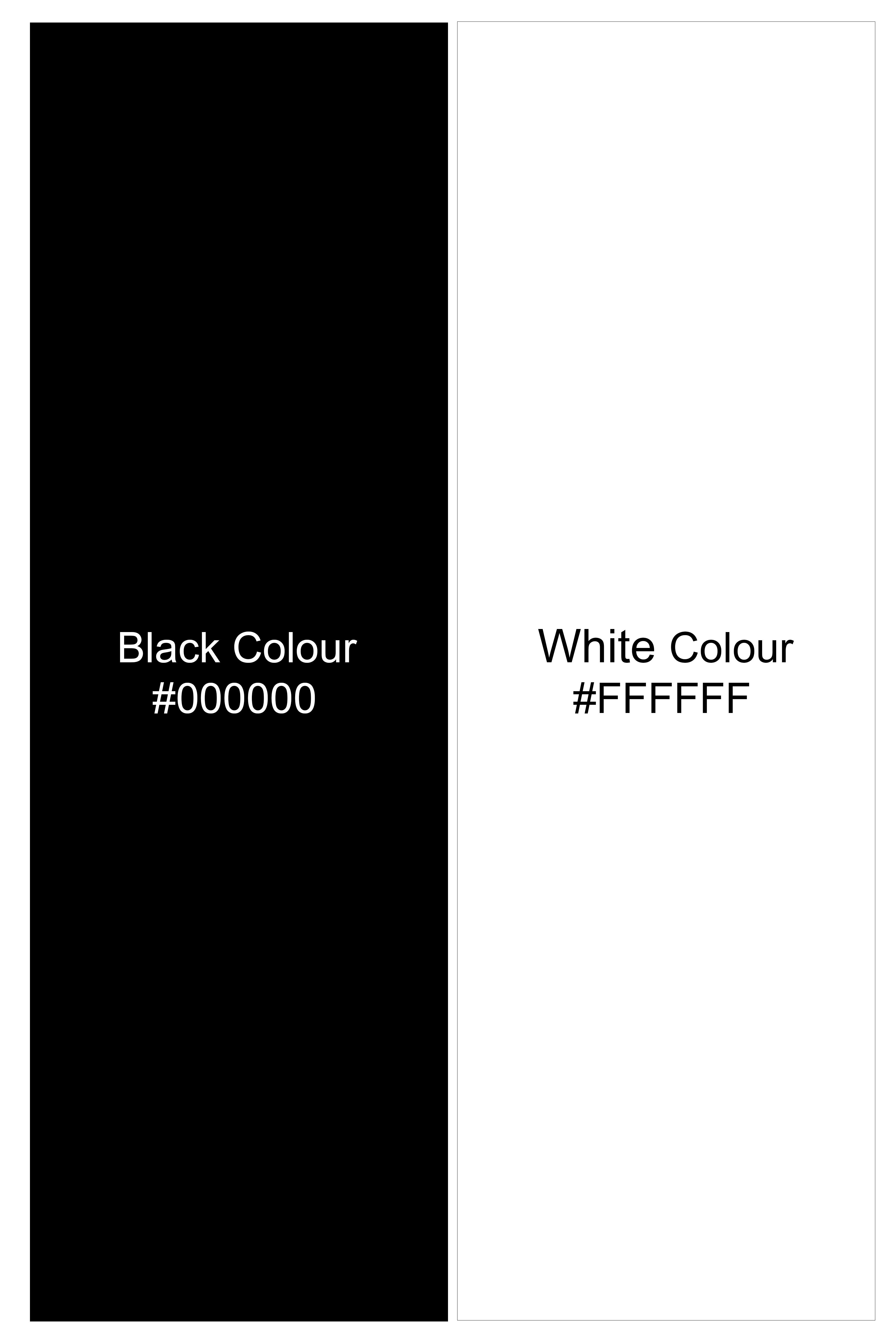 Regalux-Jade Black And Bright White Pin Striped Super Soft Premium Cotton Dress White Cuff Collar Shirt