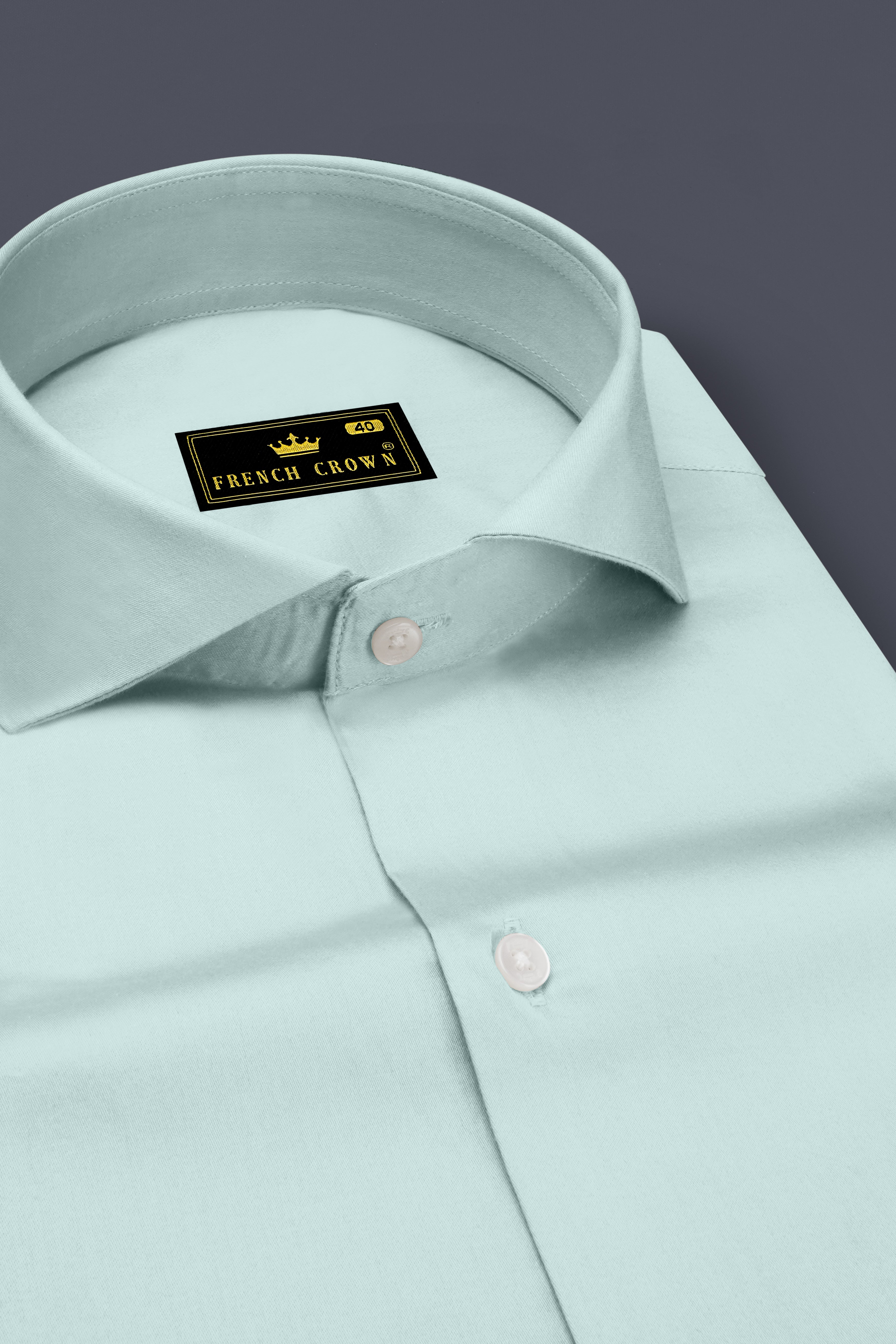 Sterling-Gainsboro Gray Subtle Sheen Super Soft Premium Cotton Cut Away Collar Dress Shirt