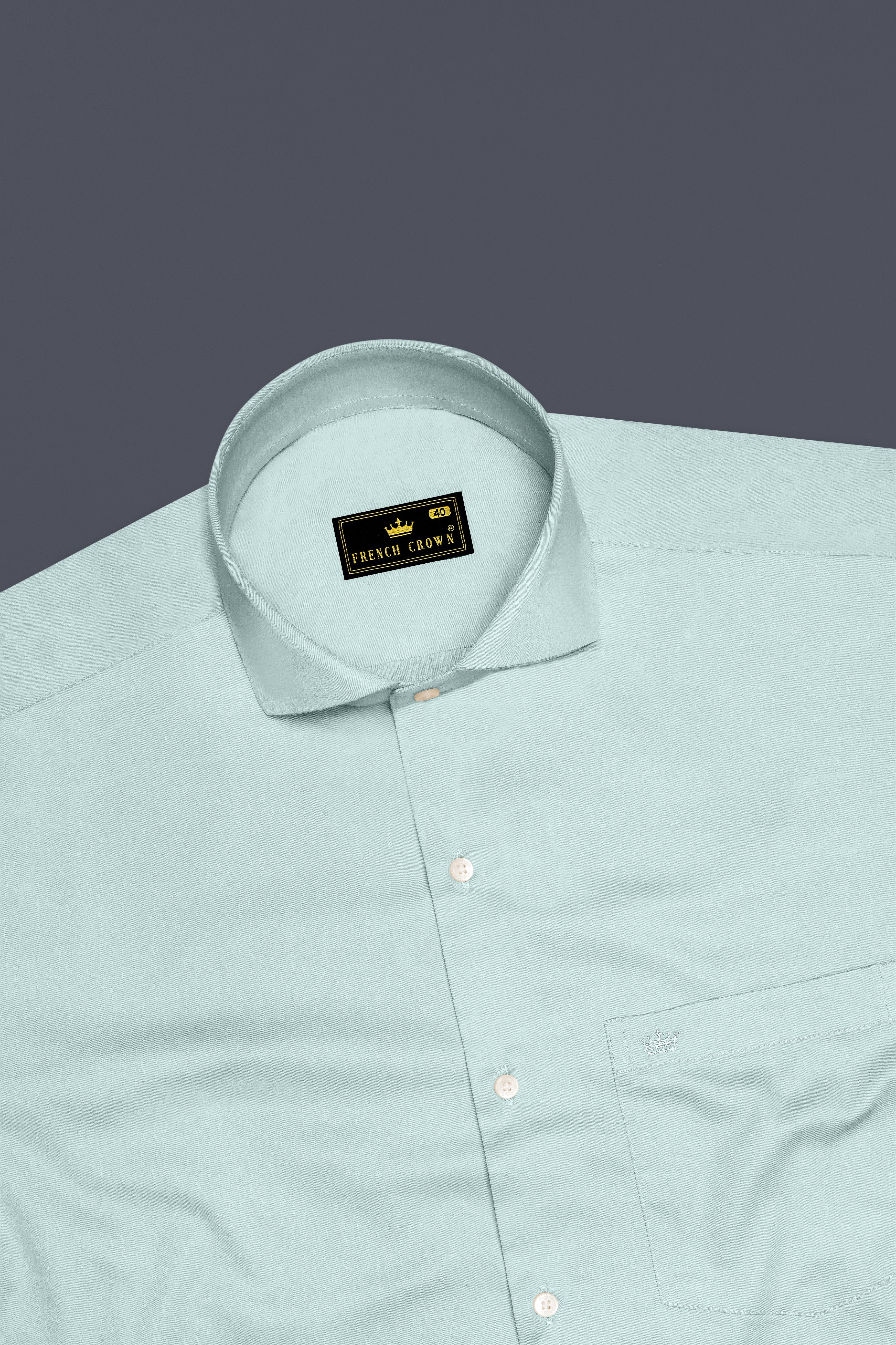 Sterling-Gainsboro Gray Subtle Sheen Super Soft Premium Cotton Cut Away Collar Dress Shirt