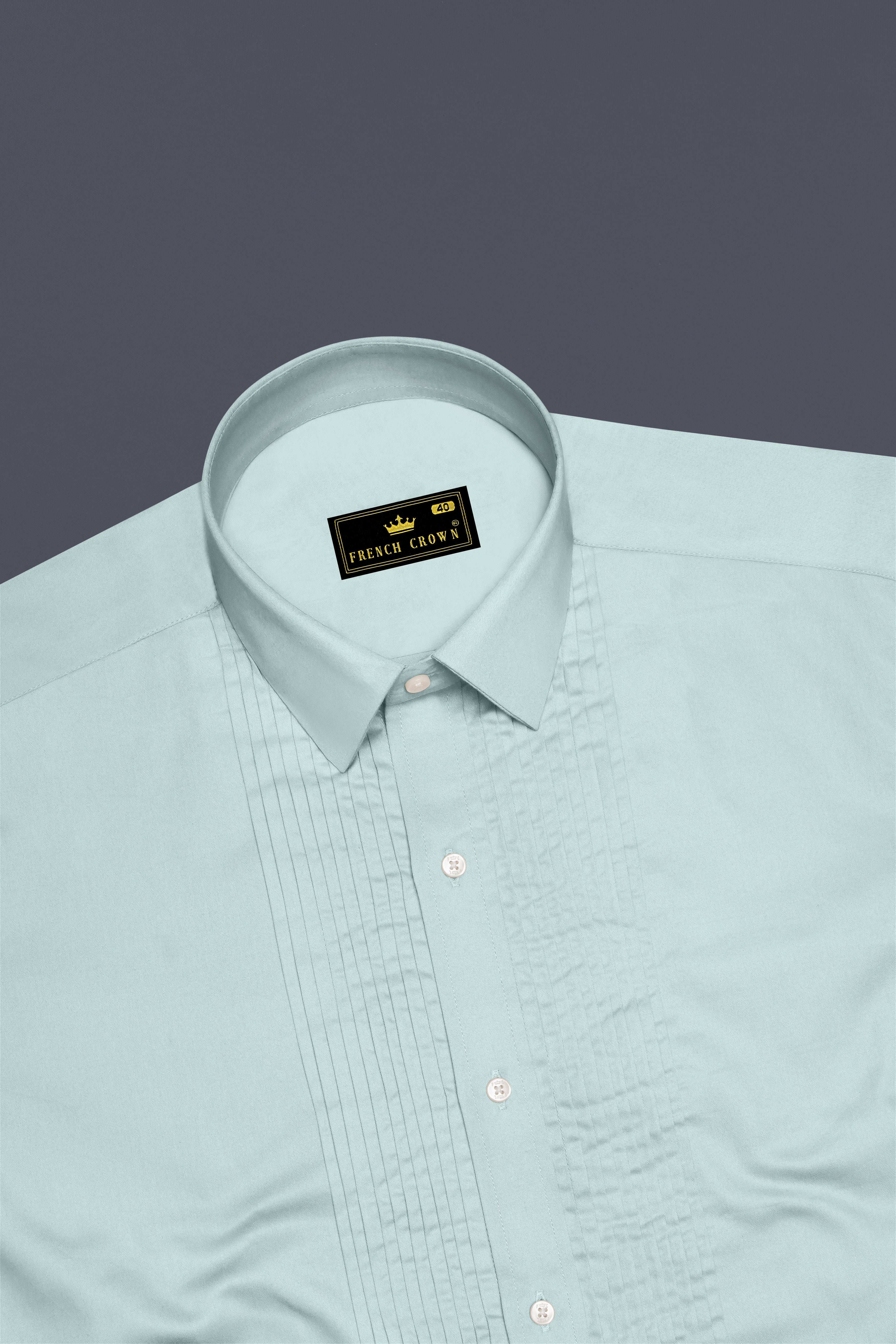 Sterling-Gainsboro Gray Subtle Sheen Super Soft Premium Cotton Tuxedo Dress Shirt