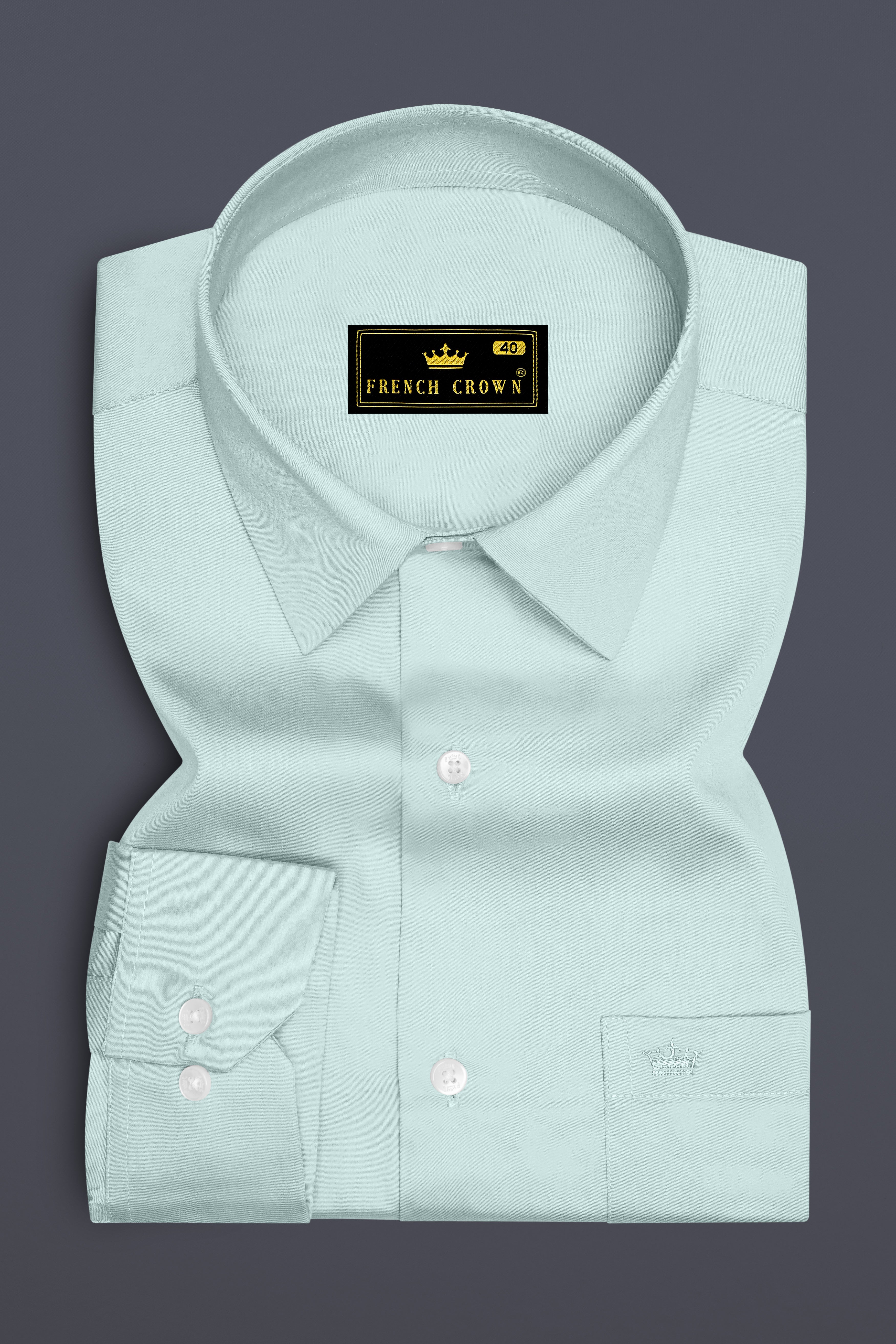 Sterling-Gainsboro Gray Subtle Sheen Super Soft Premium Cotton Dress Shirt