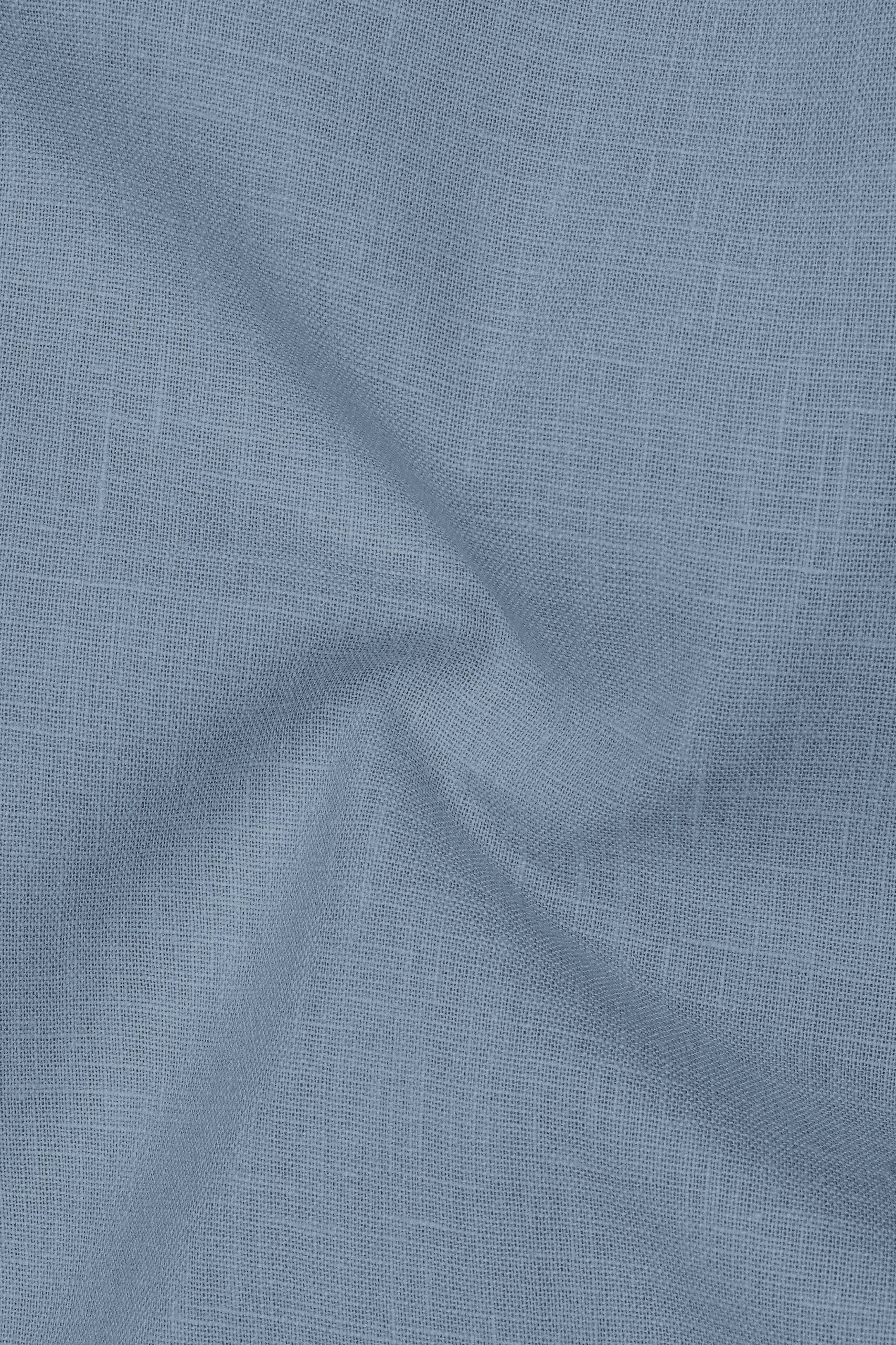 Poise-Waterloo Blue Luxurious Linen Dress Shirt