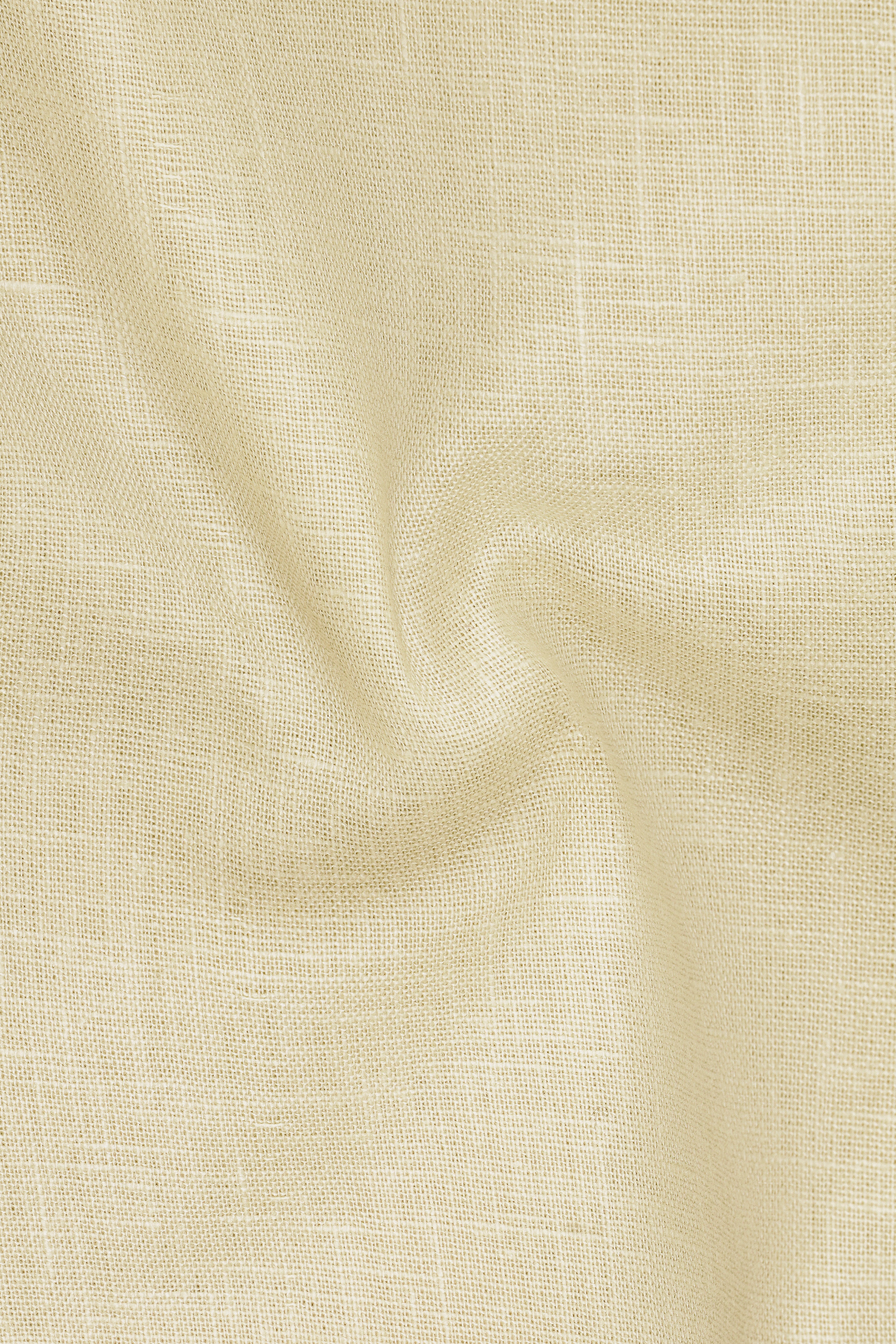 Vanille-Zorba Cream Luxurious Linen Mandarin Dress Shirt