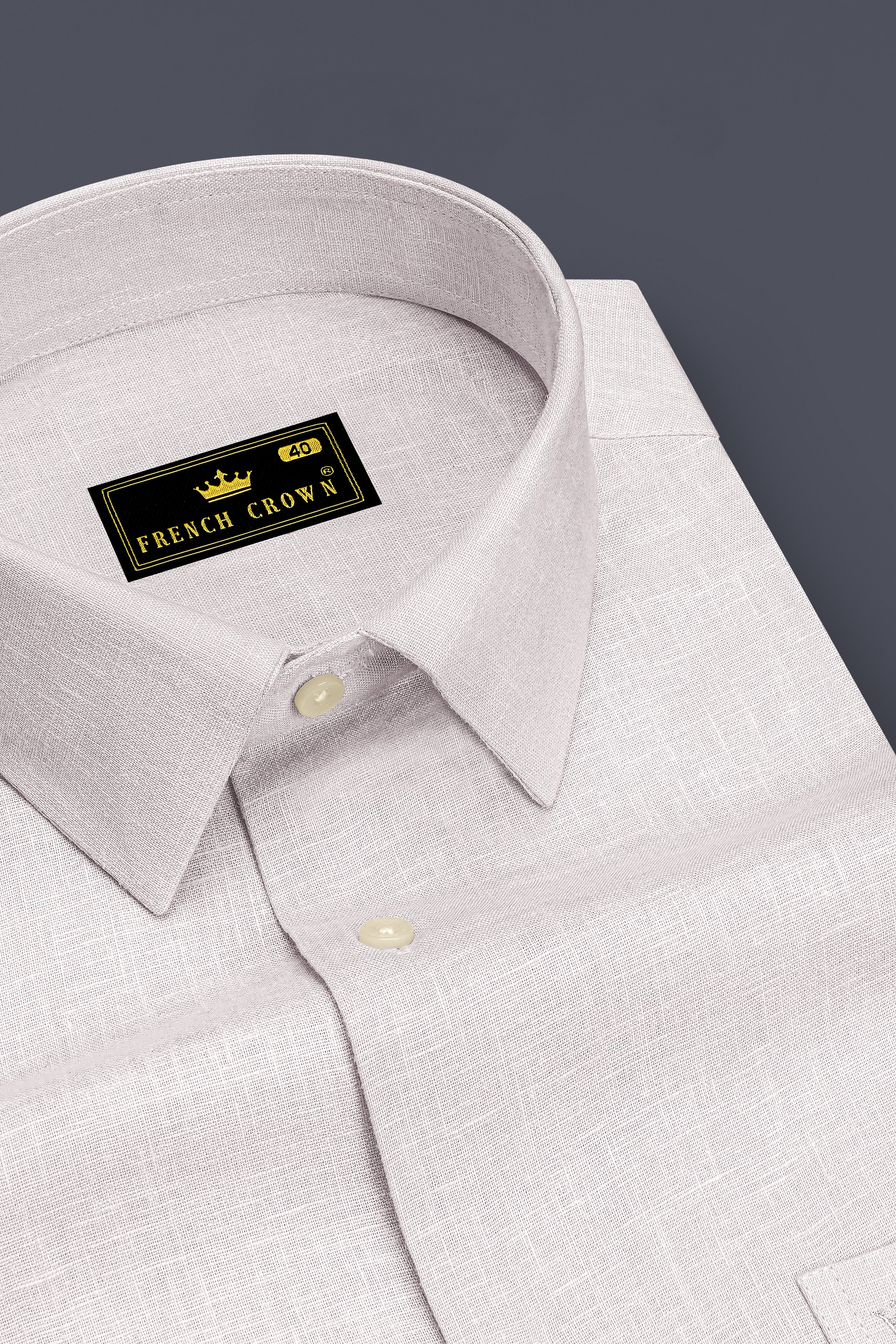 Anchor-Pearl Bush Gray Luxurious Linen Dress Shirt