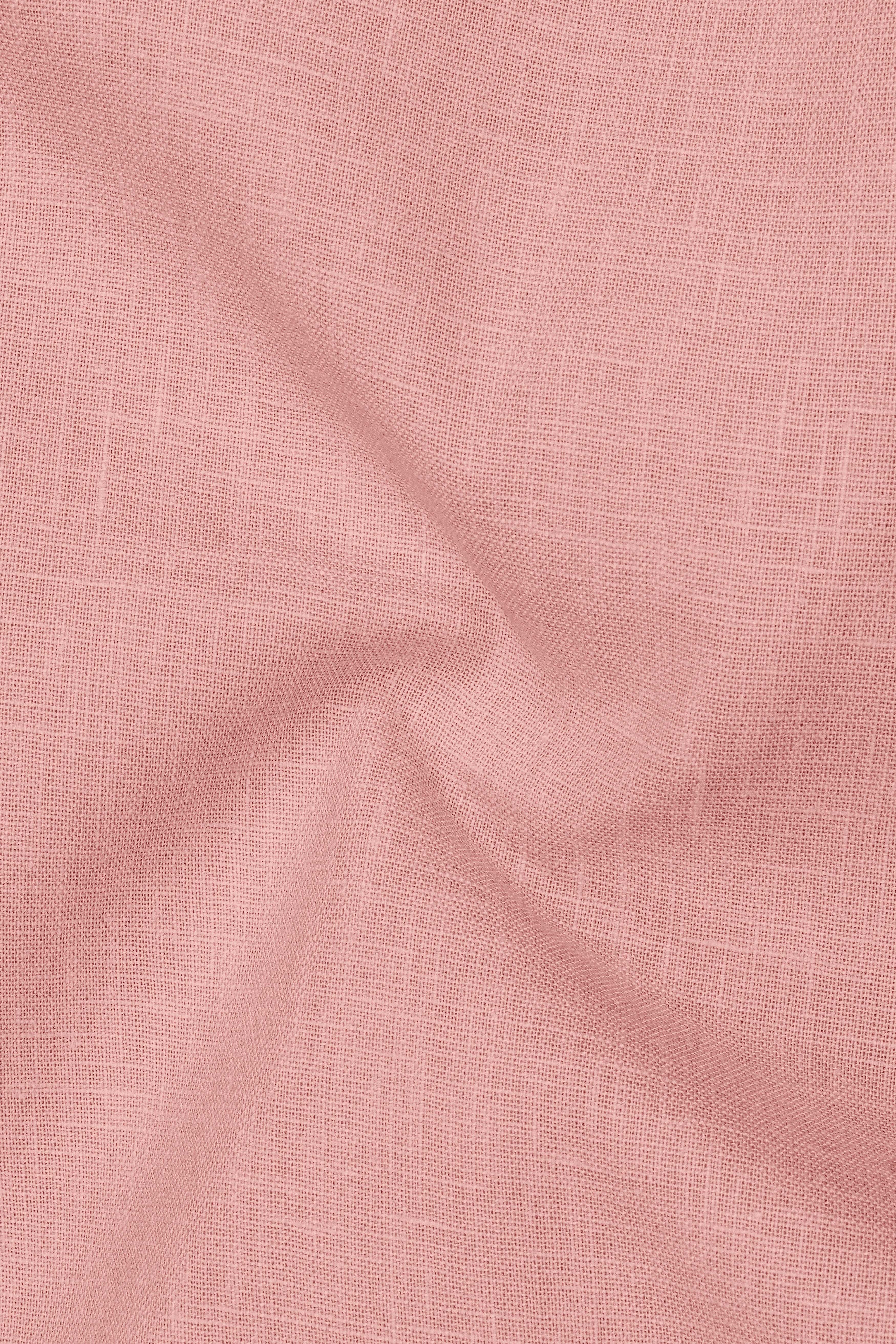 Apricot-Oriental Peach Luxurious Linen Dress Shirt