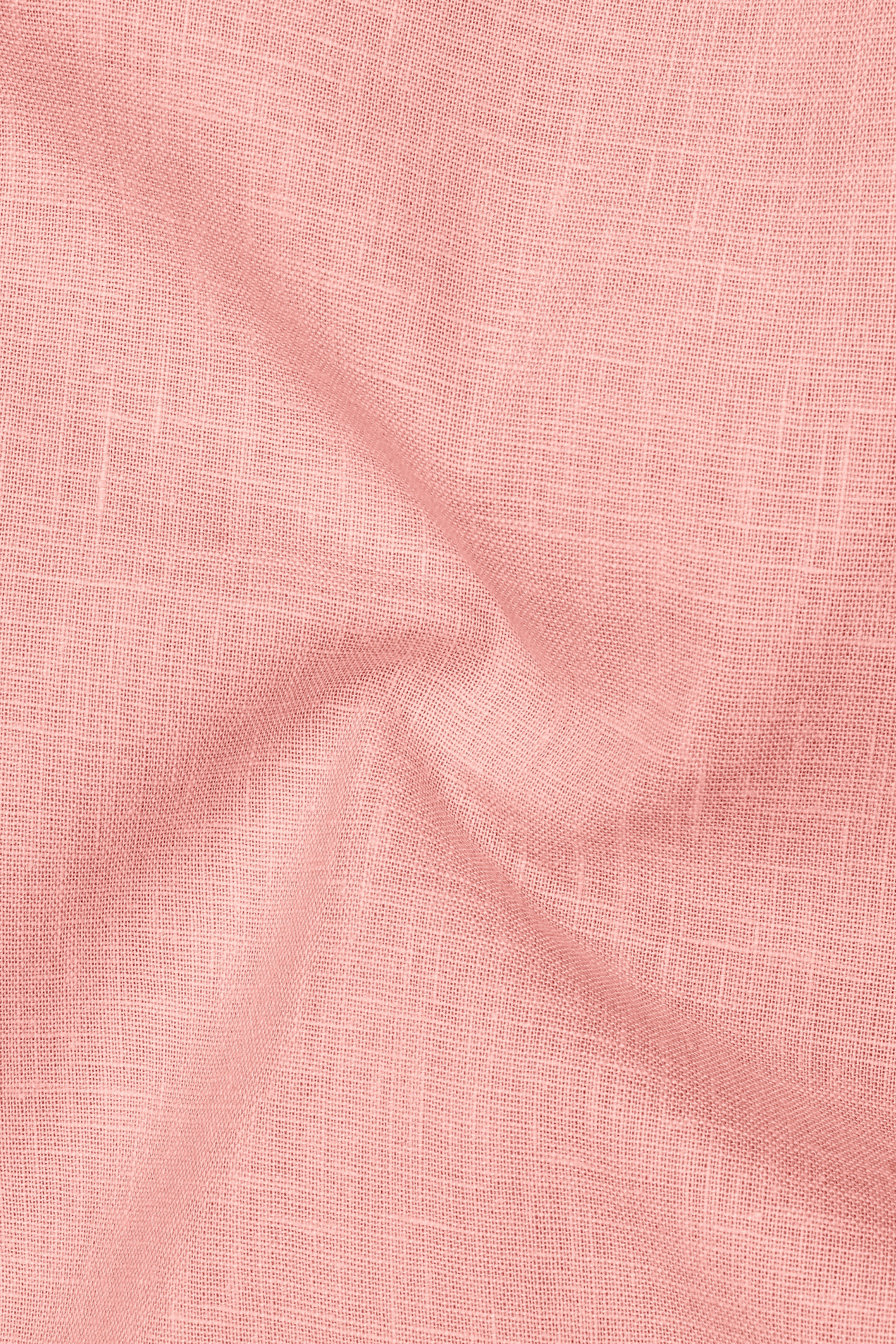 Apricot-Oriental Peach Luxurious Linen Mandarin Dress Shirt