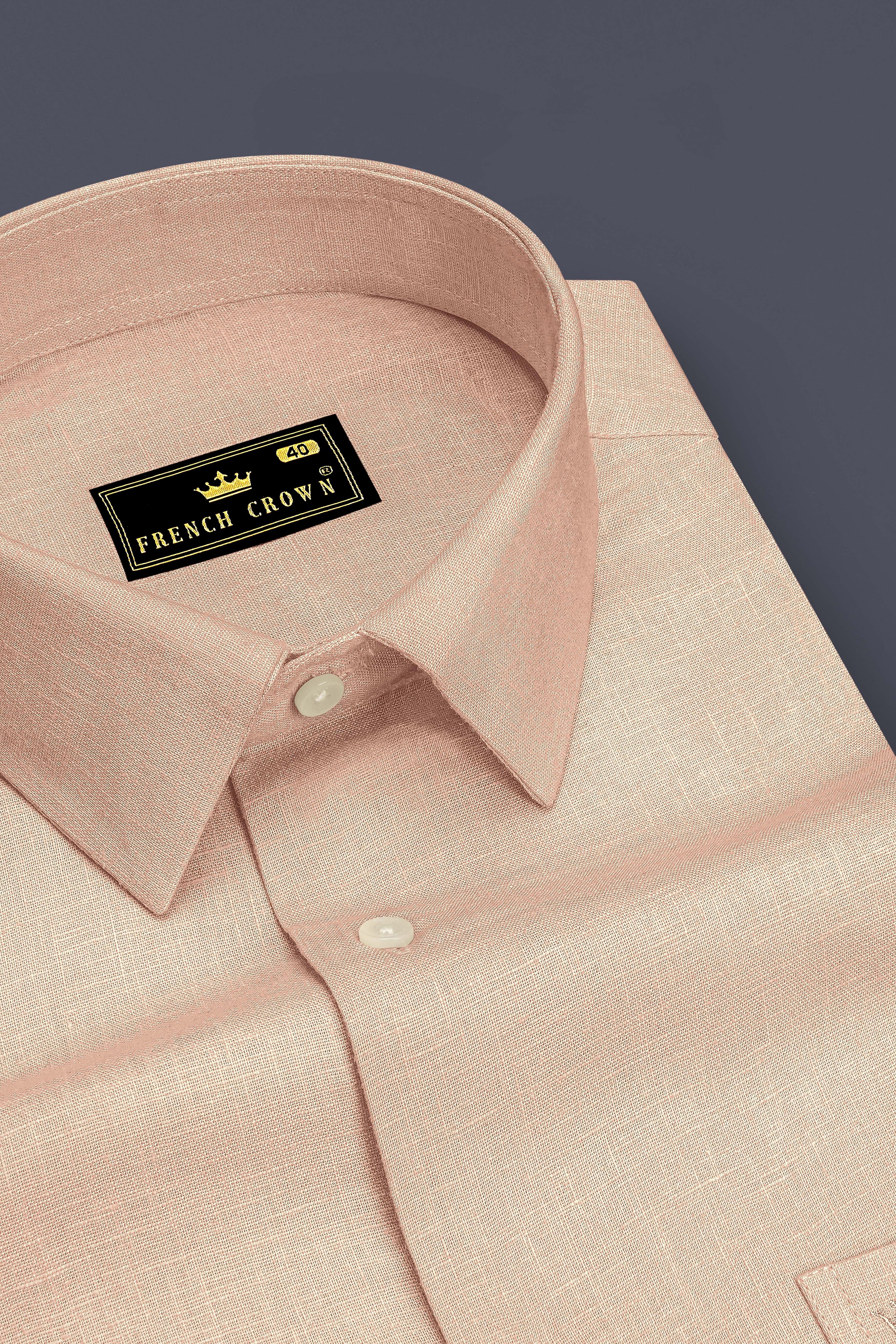 Zenith-Rodeo Brown Luxurious Linen Dress Shirt