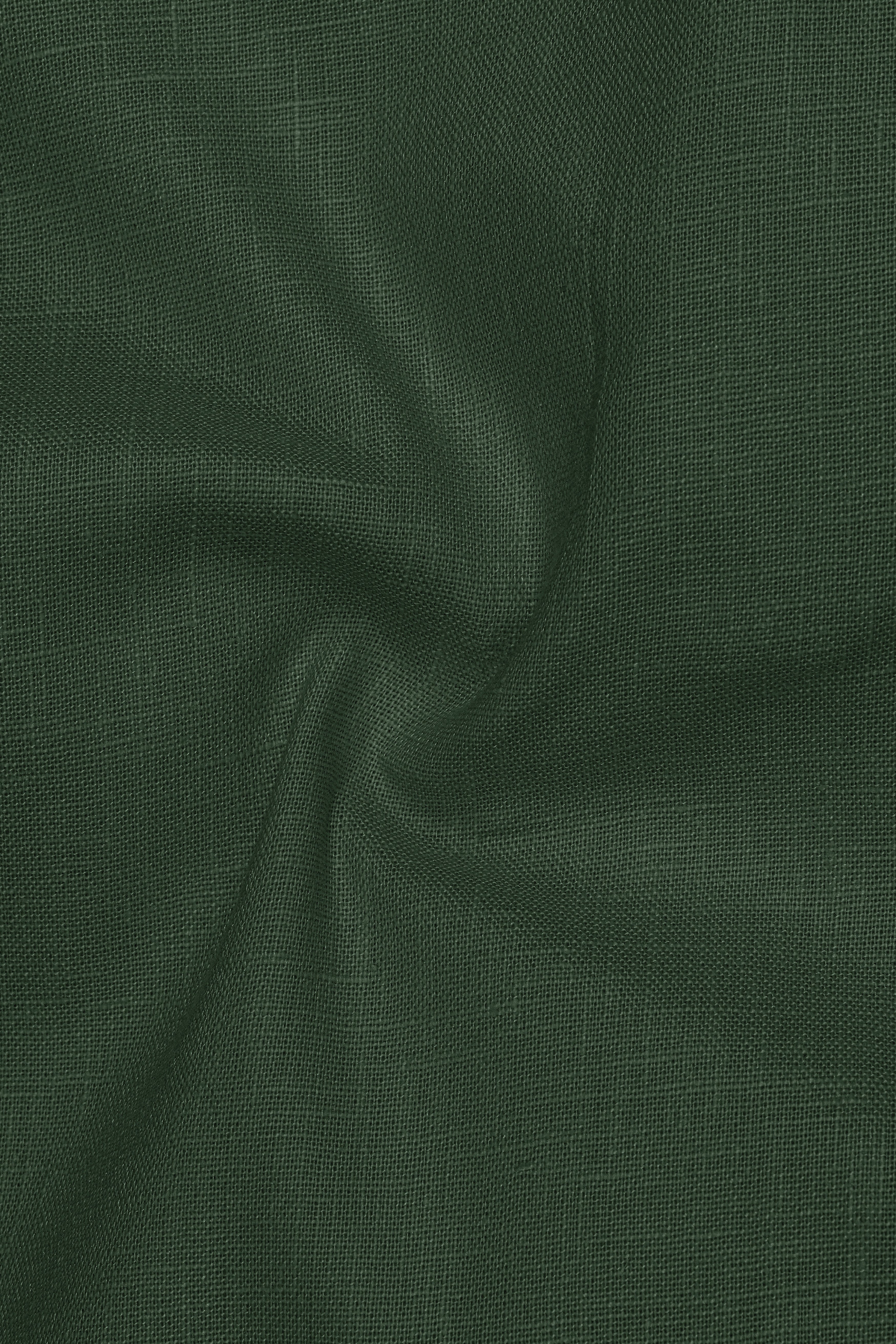 Orbit-Space Green Luxurious Linen Dress Shirt