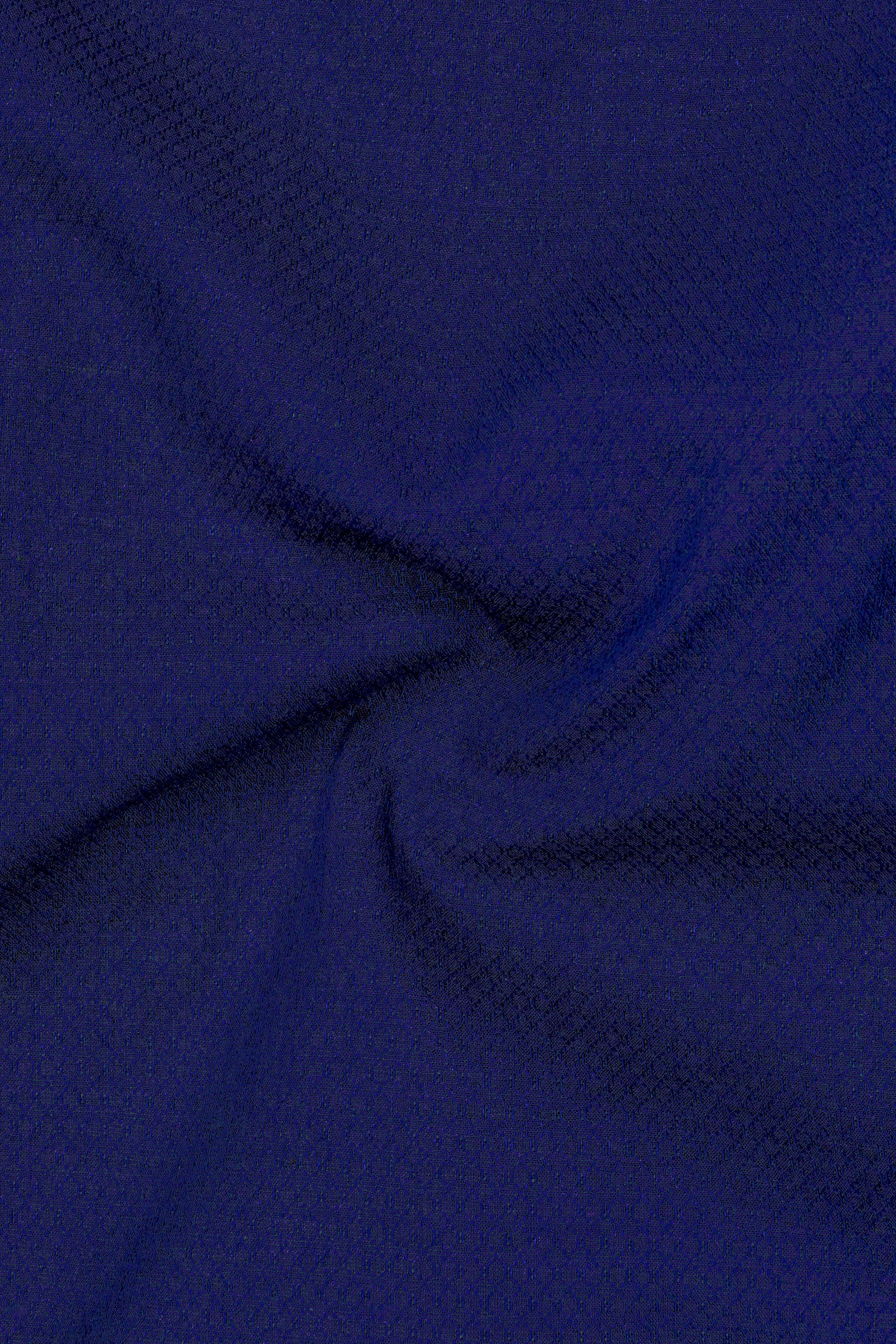 Azzuro-Downriver Blue Dobby Textured Premium Giza Cotton Dress Shirt
