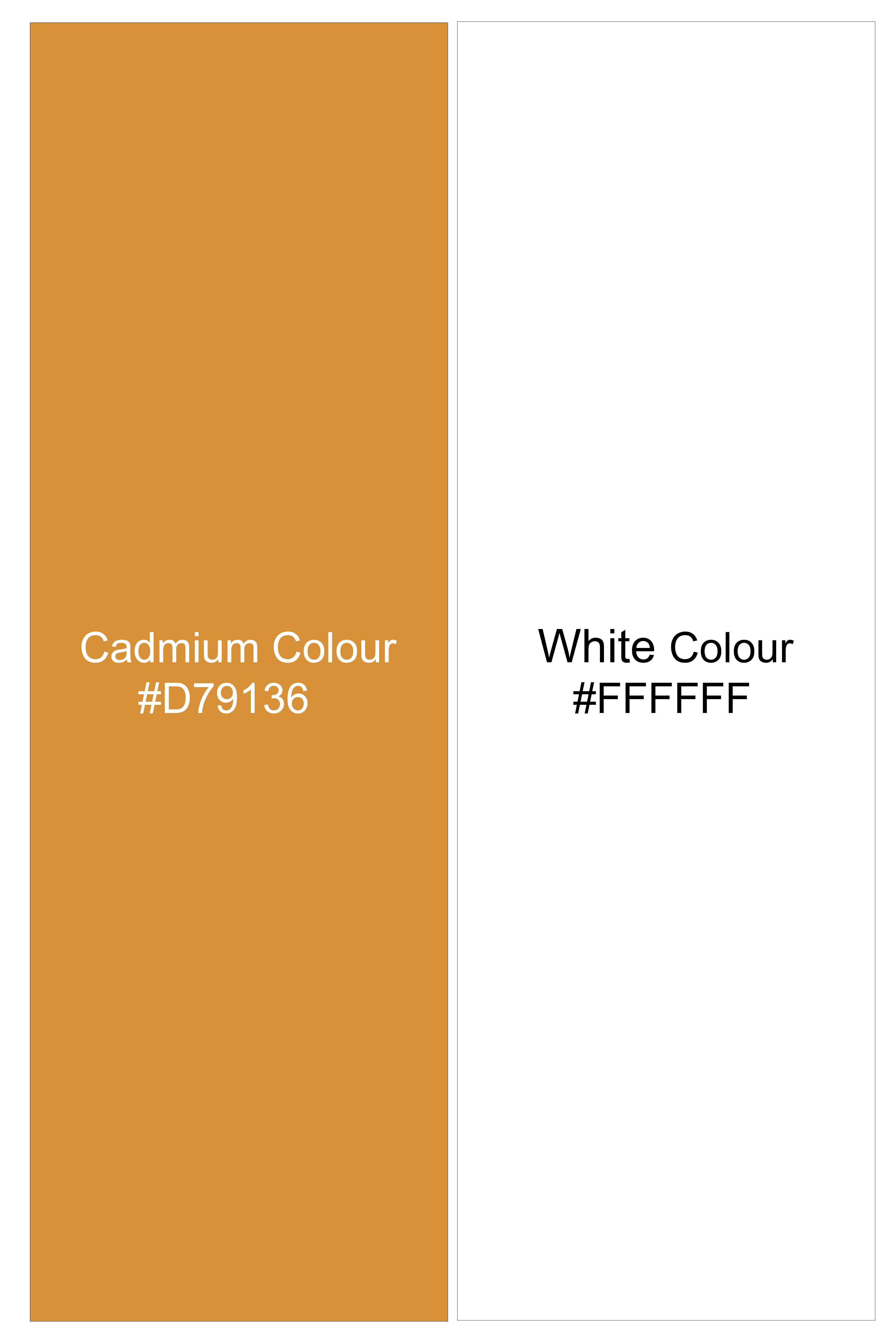 Aurelian-Cadmium Orange And Bright White Soft Tie-Dye Printed Super Soft Premium Cotton Casual Kurta Shirt