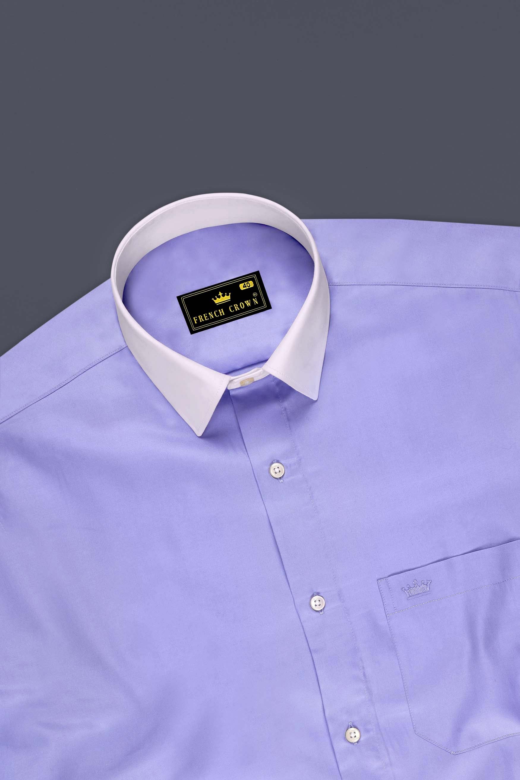 Glacis-Pale Blue Subtle Sheen Super Soft Premium Cotton Dress Shirt