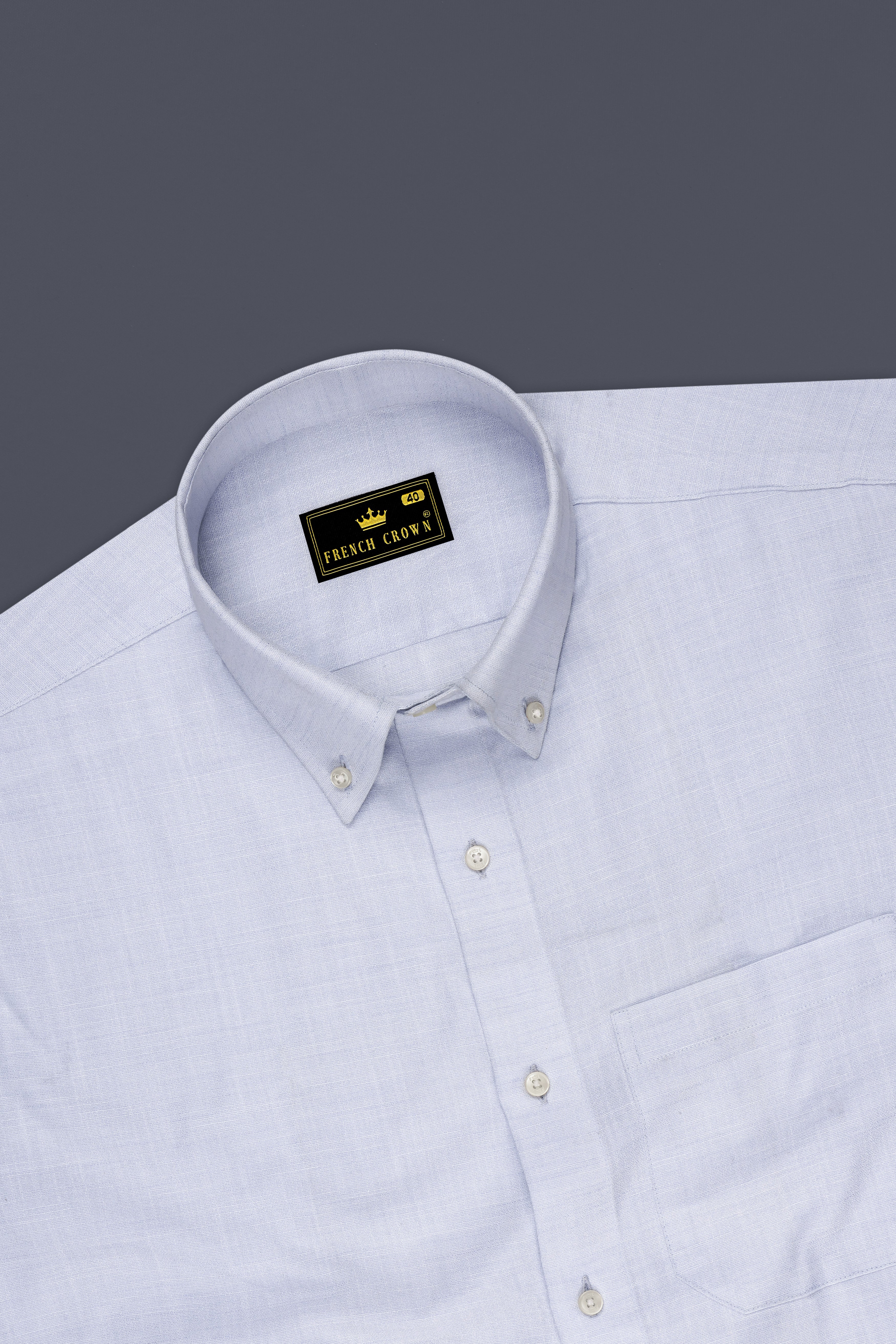 Maris-Tealish Blue Chambray Premium Cotton Dress Shirt