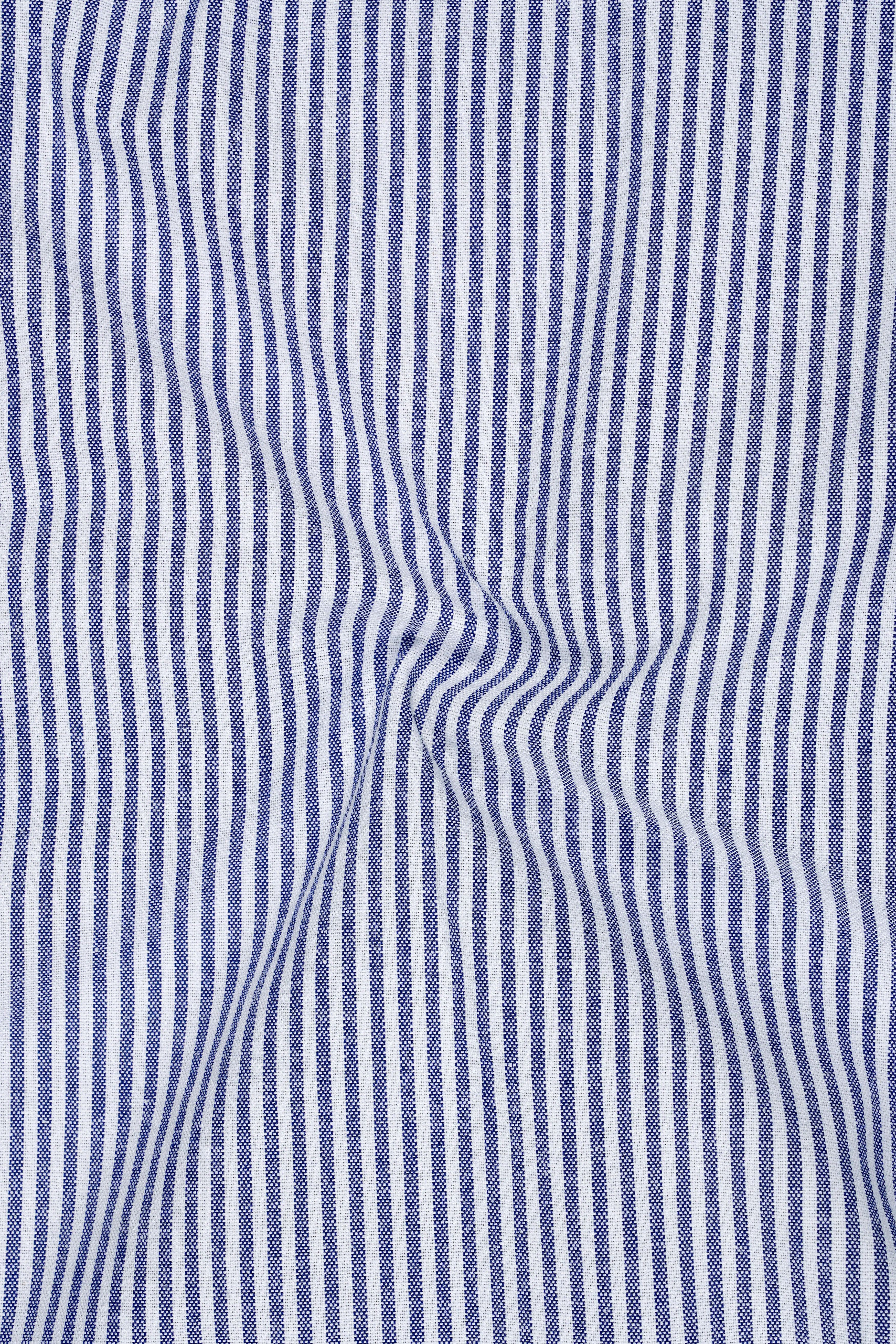 Regent-Rhino Blue Striped Oxford Premium Cotton Dress Shirt