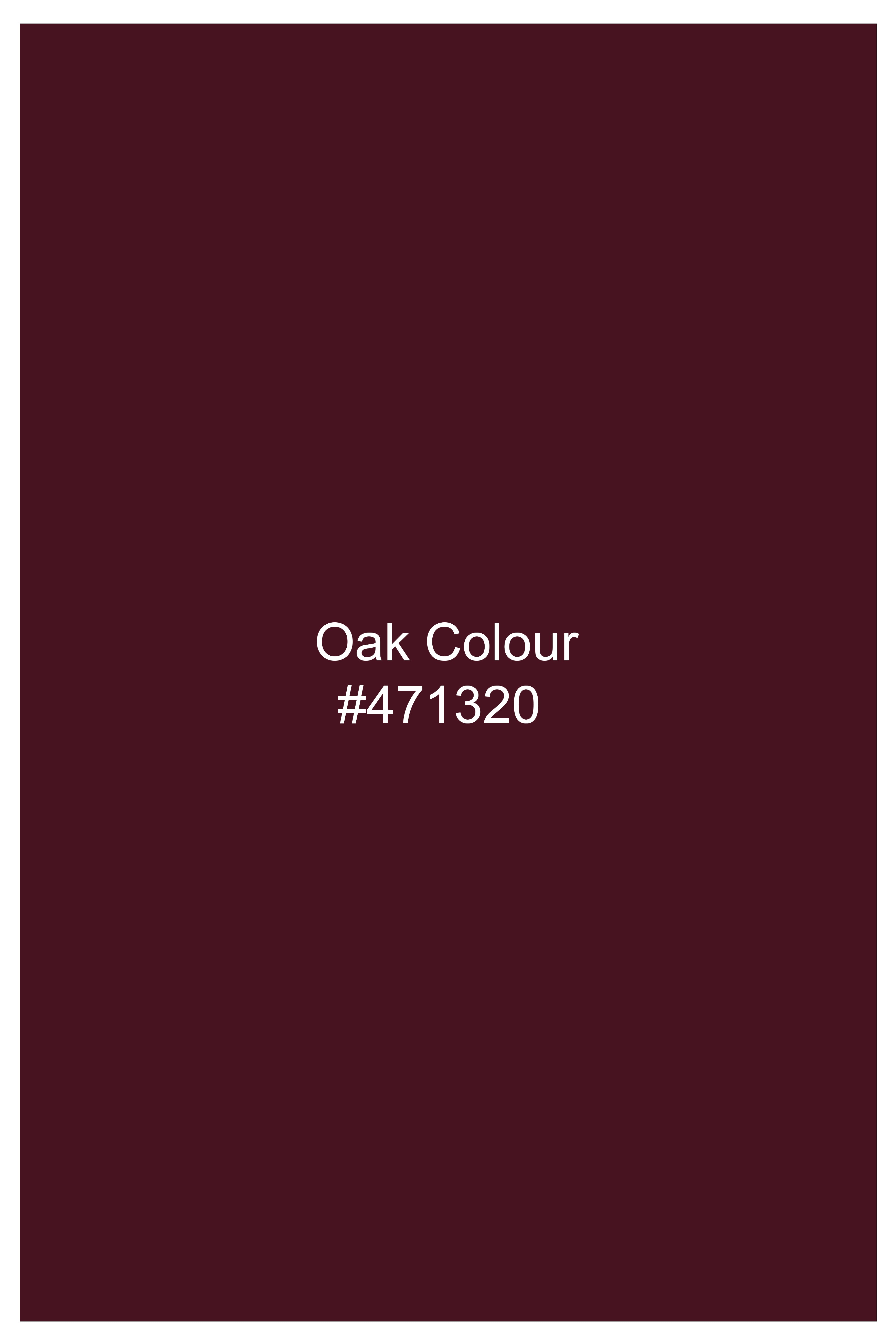 Ember-oak Maroon Dobby Textured Premium Giza Cotton Dress Shirt