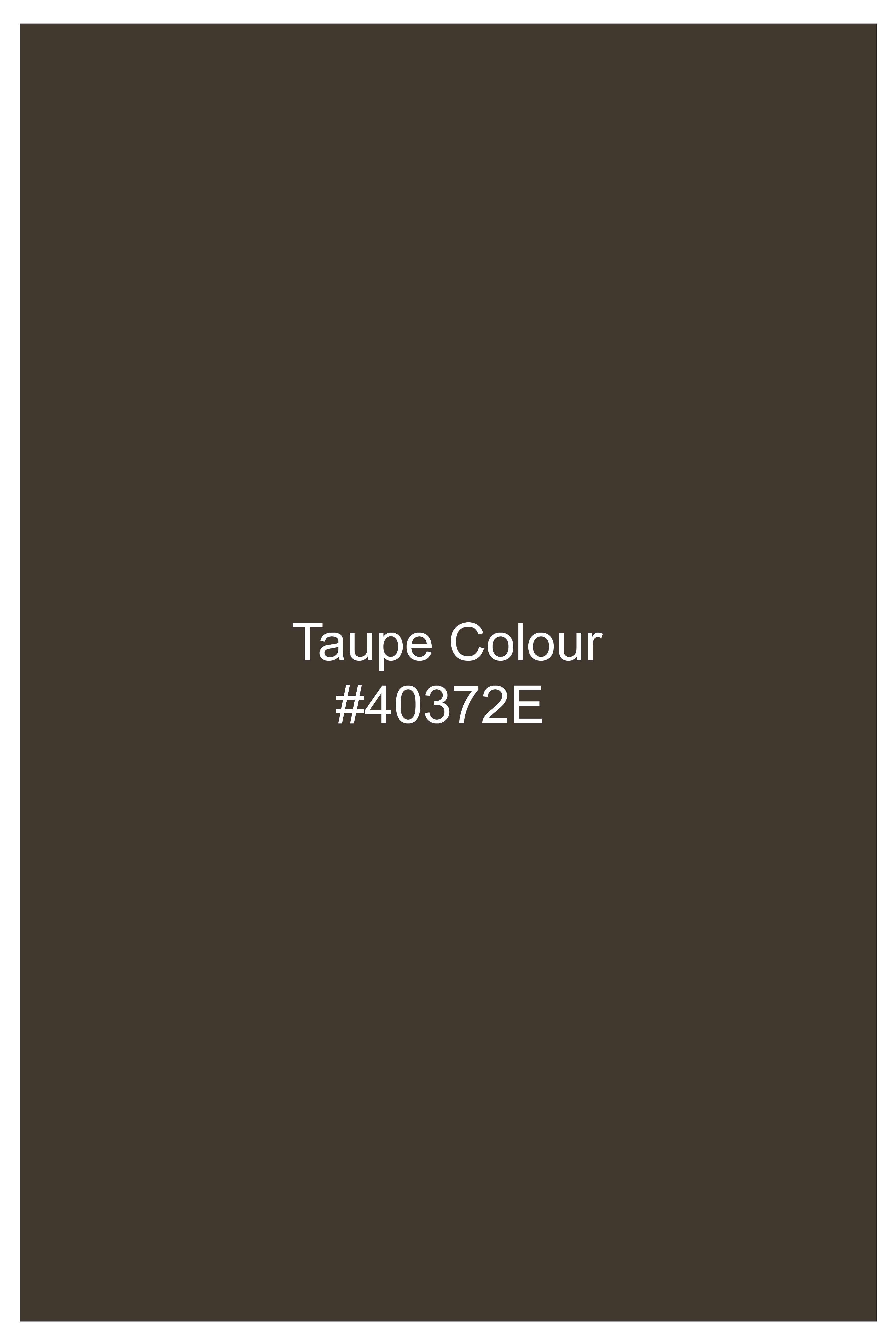 Earthen-Taupe Brown Chambray Premium Cotton Dress Shirt