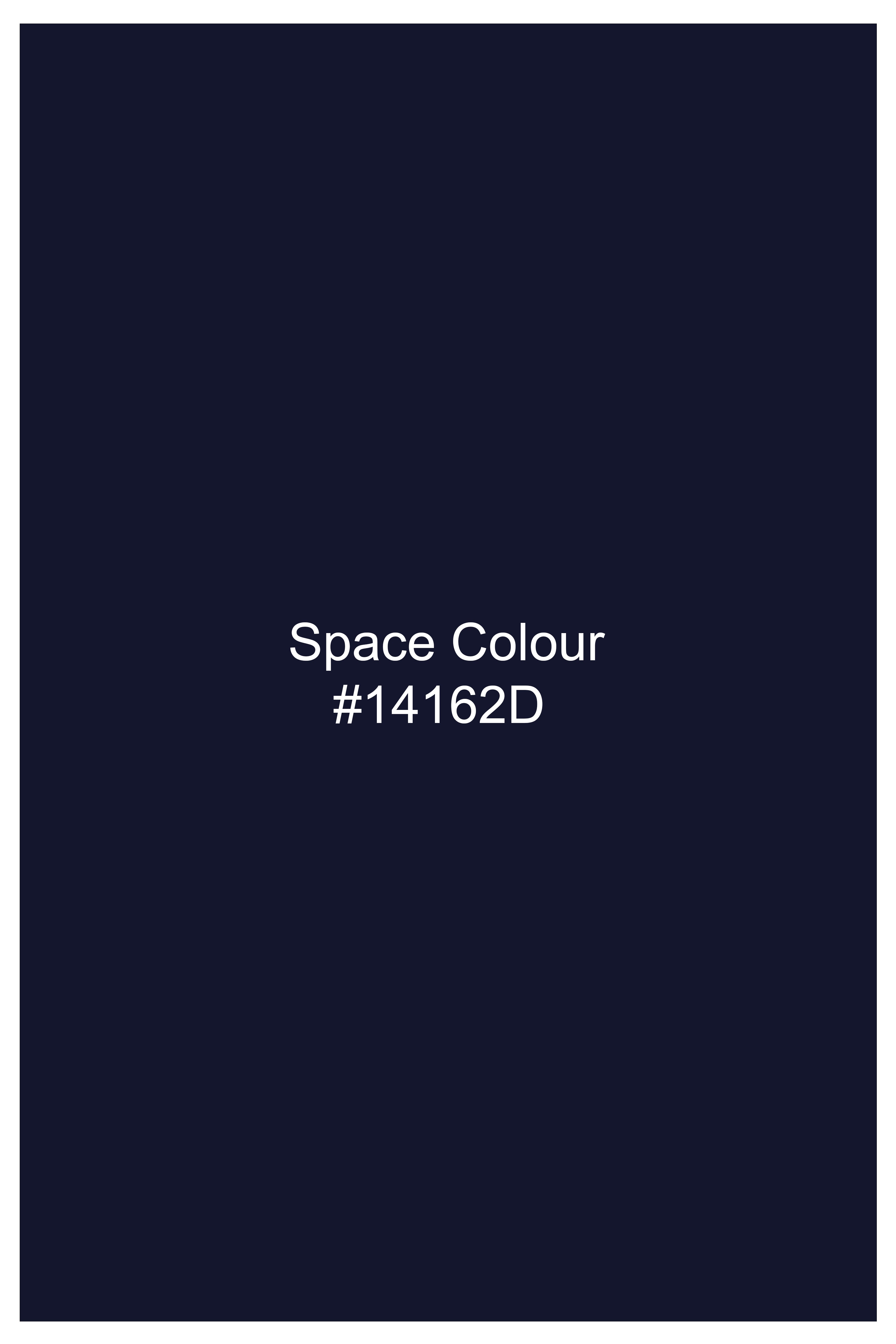Celestia-Space Blue Twill Premium Cotton Dress Shirt