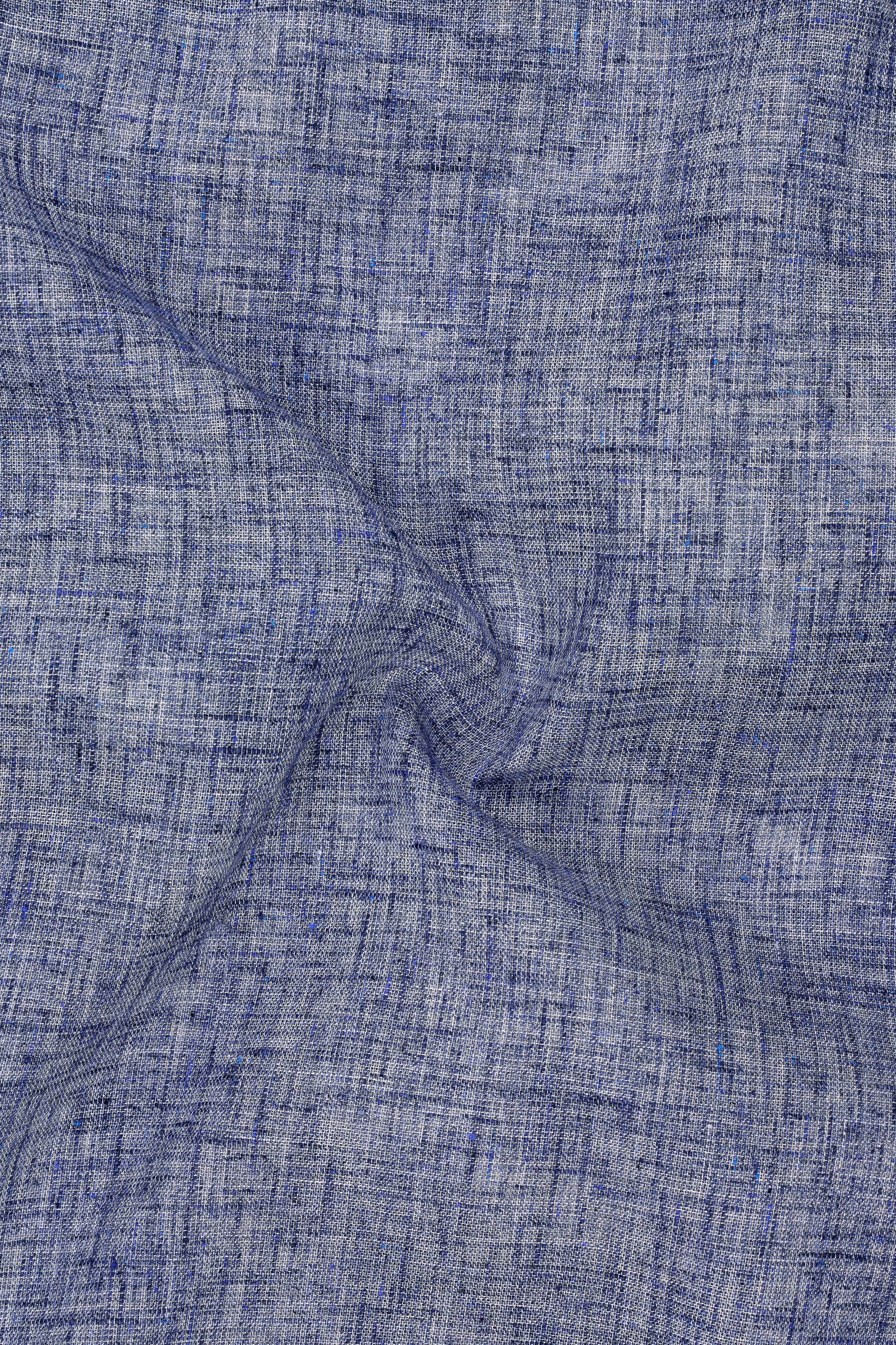 Velric-Regent Gray Textured Luxurious Linen Designer Casual Shirt