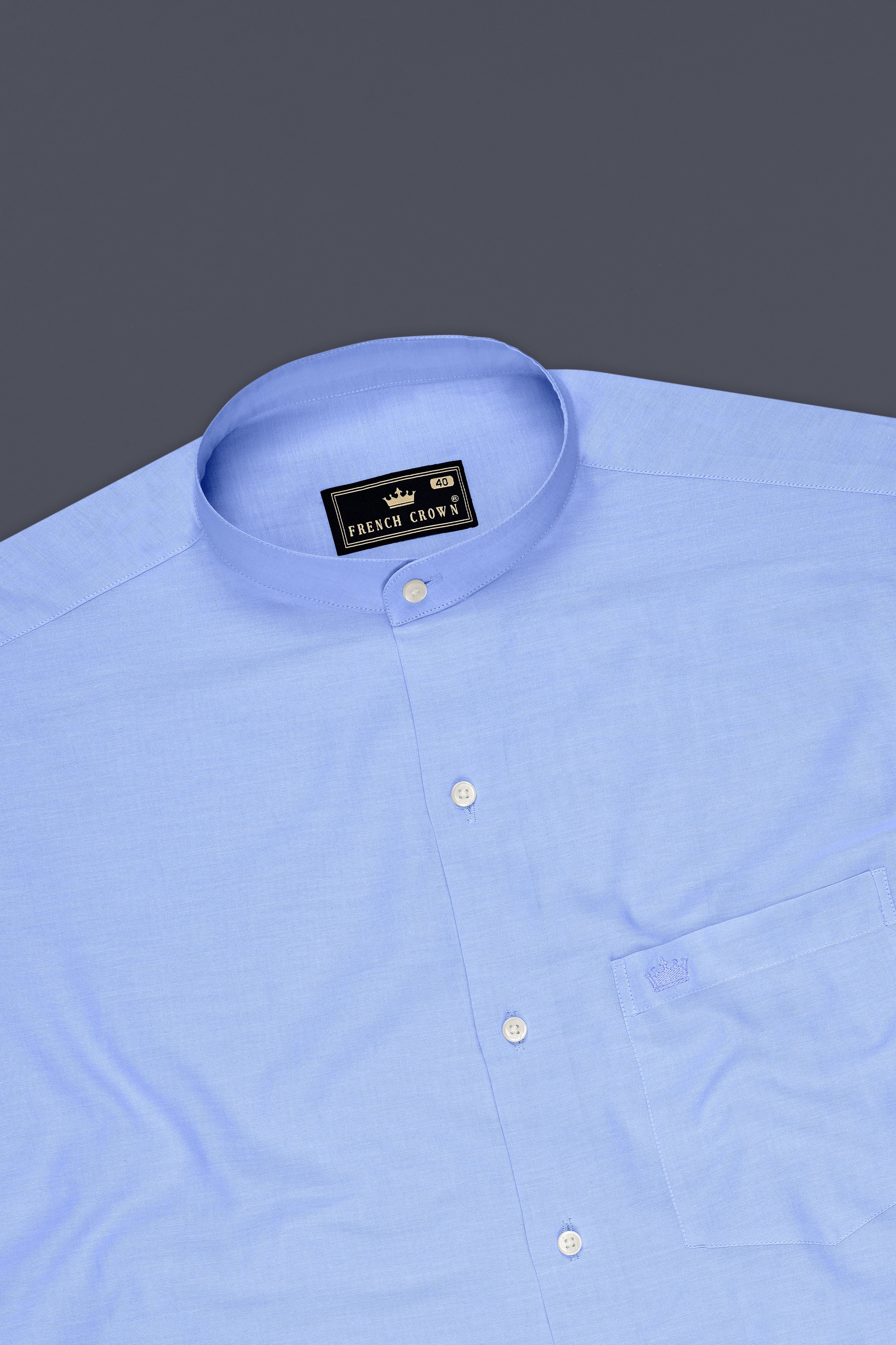 Aureon-Spindle Blue Light Weight Super Soft Premium Cotton Semi Formal Shirt