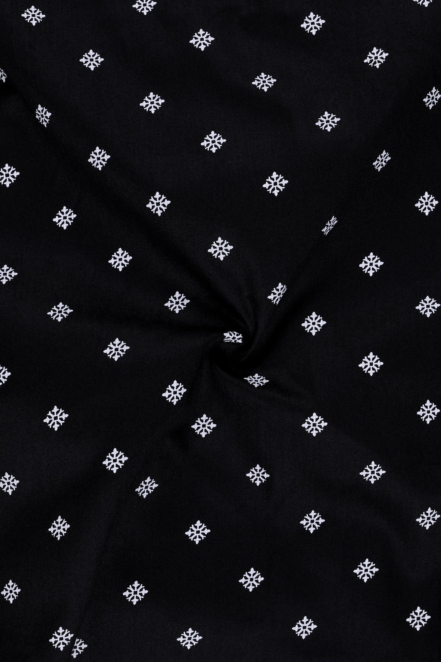 Eclat-Jade Black Printed Subtle Sheen Super Soft Premium Cotton Dress Shirt