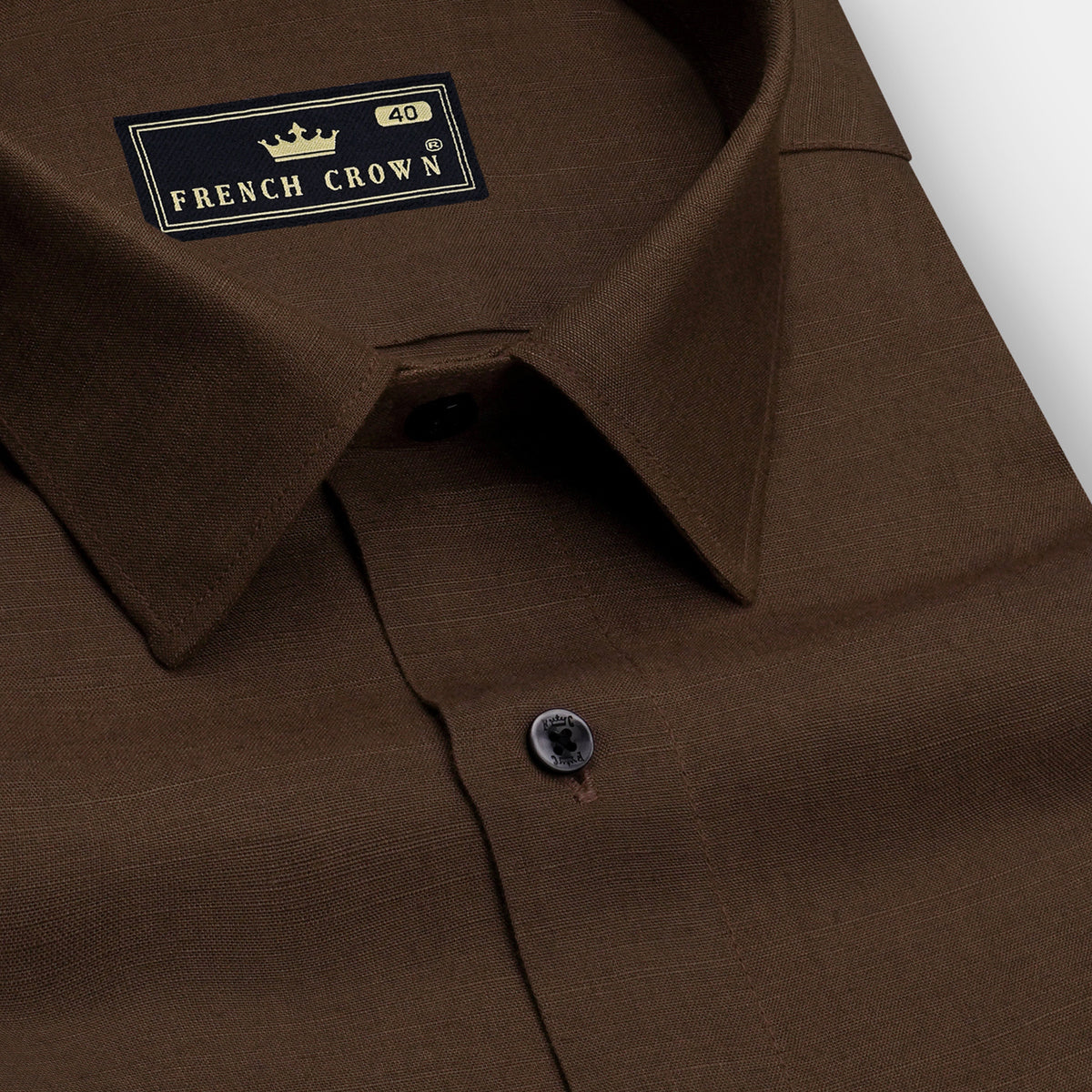 dark brown dress shirt Sienna-Cork BrownSolid Formal Premium Cotton Shirt For Men