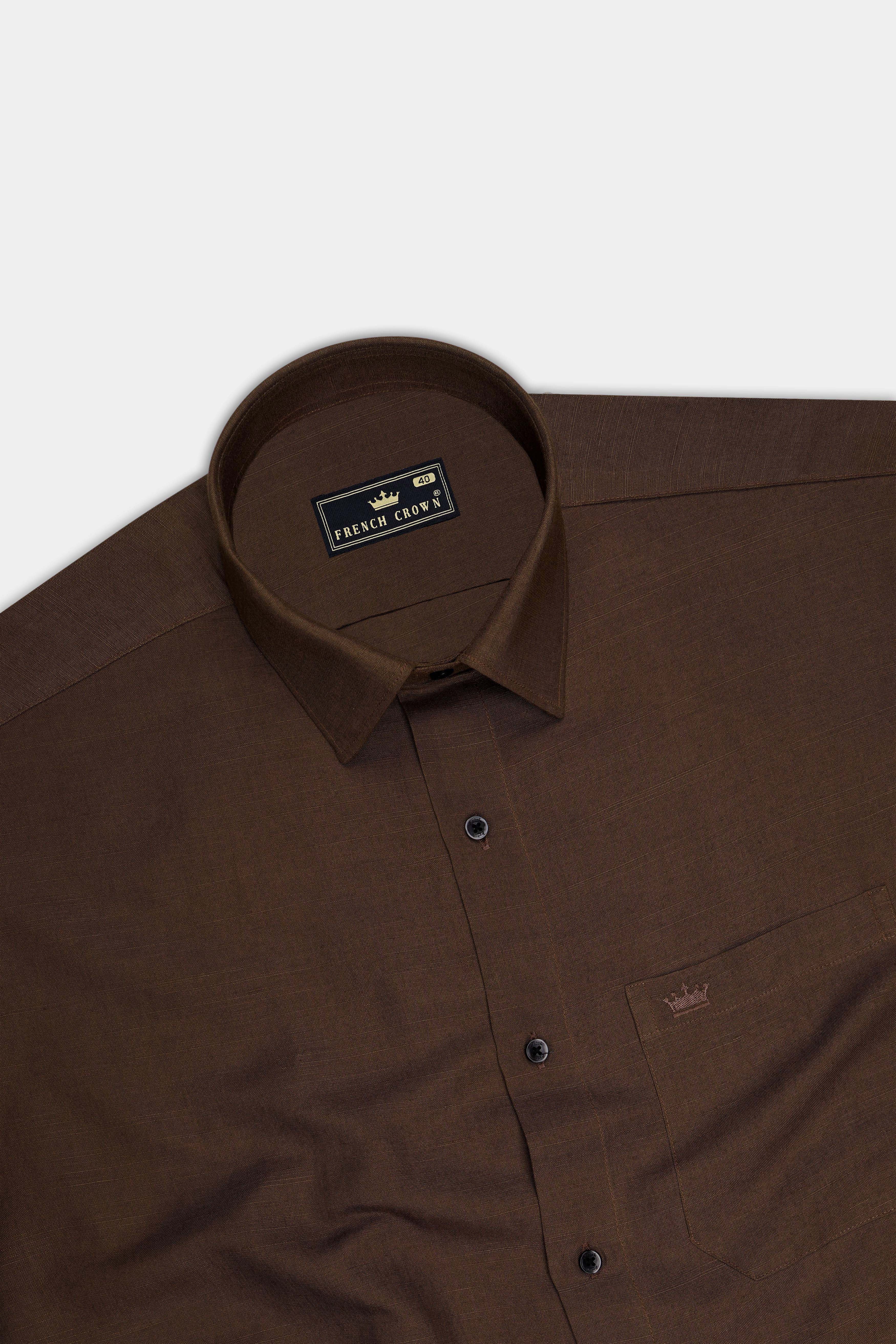 Sienna-Cork BrownSolid Formal Premium Cotton Shirt For Men Sienna-Cork BrownSolid Formal Premium Cotton Shirt For Men