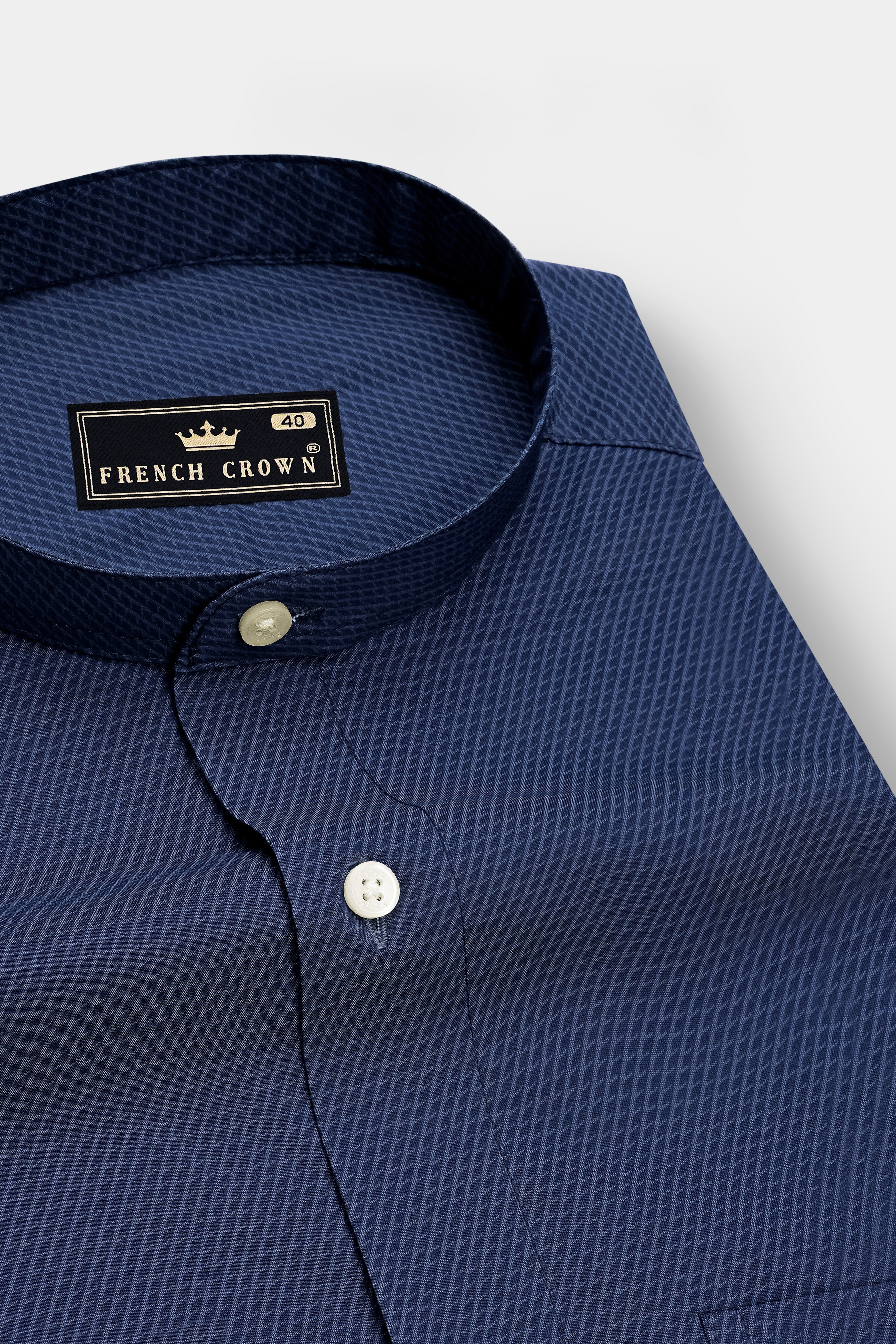 Prism-Rhino Blue Geometric Printed Light weight Super Soft Premium Cotton Casual Shirt